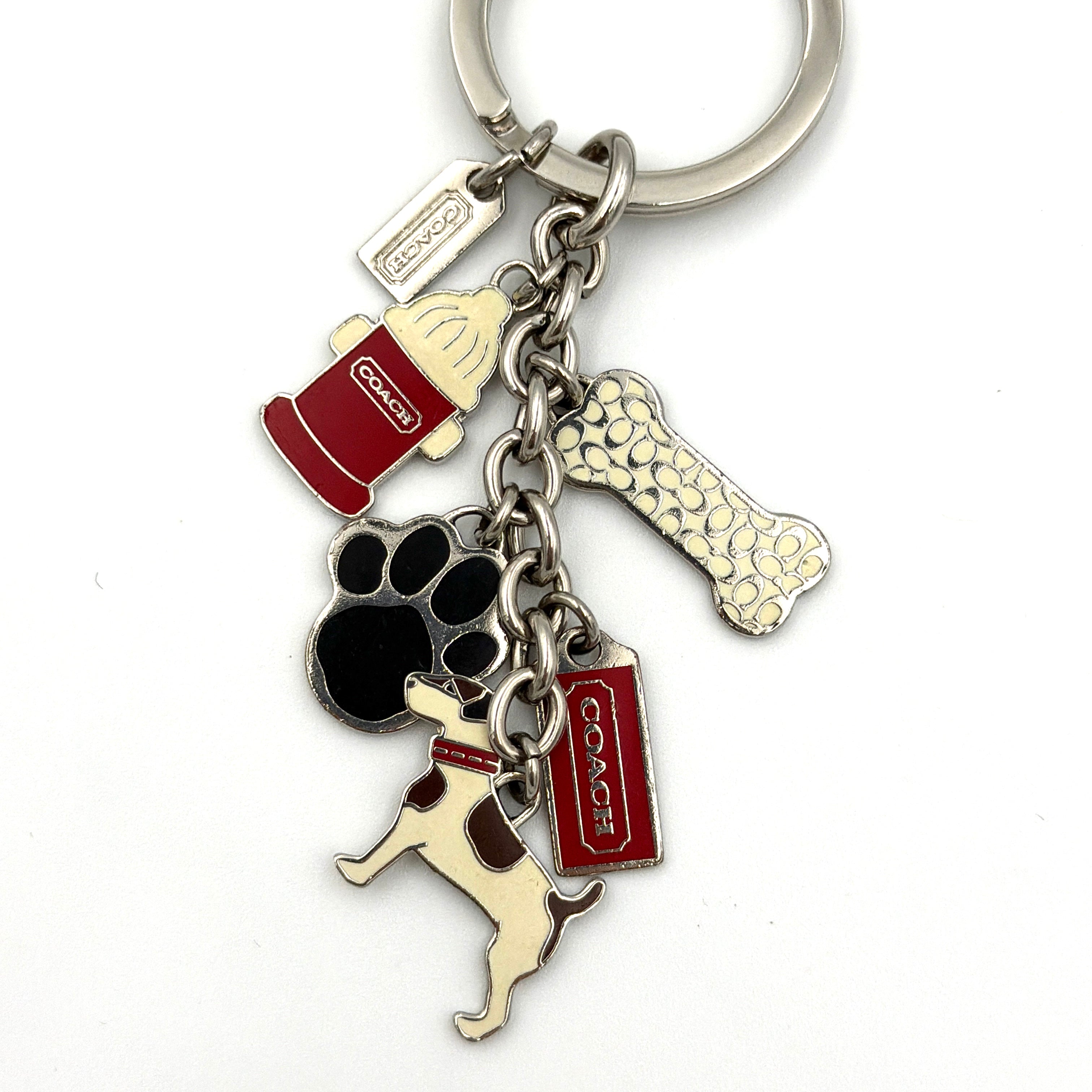 Coach Jack Russell Enamel Charms Keychain