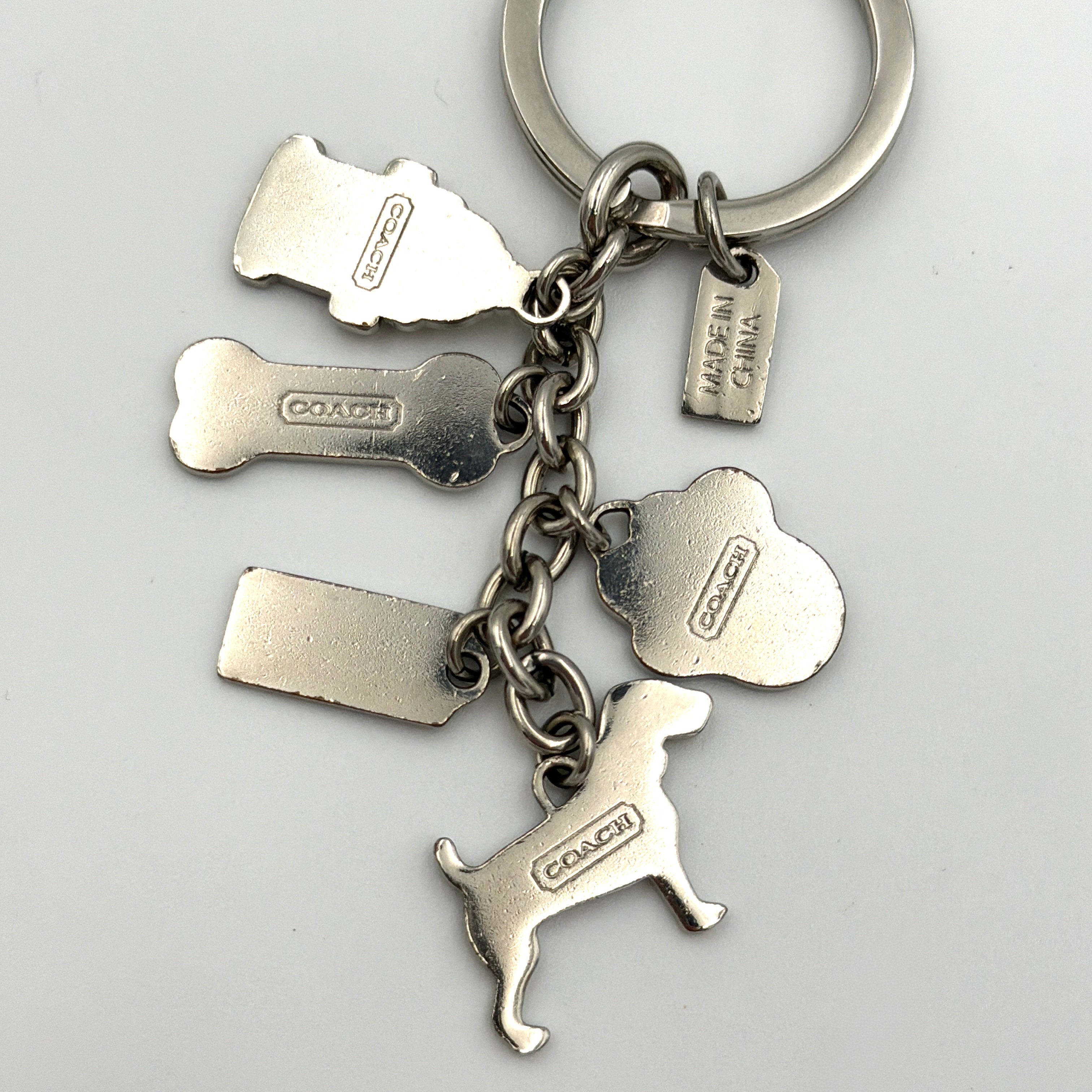 Coach Jack Russell Enamel Charms Keychain