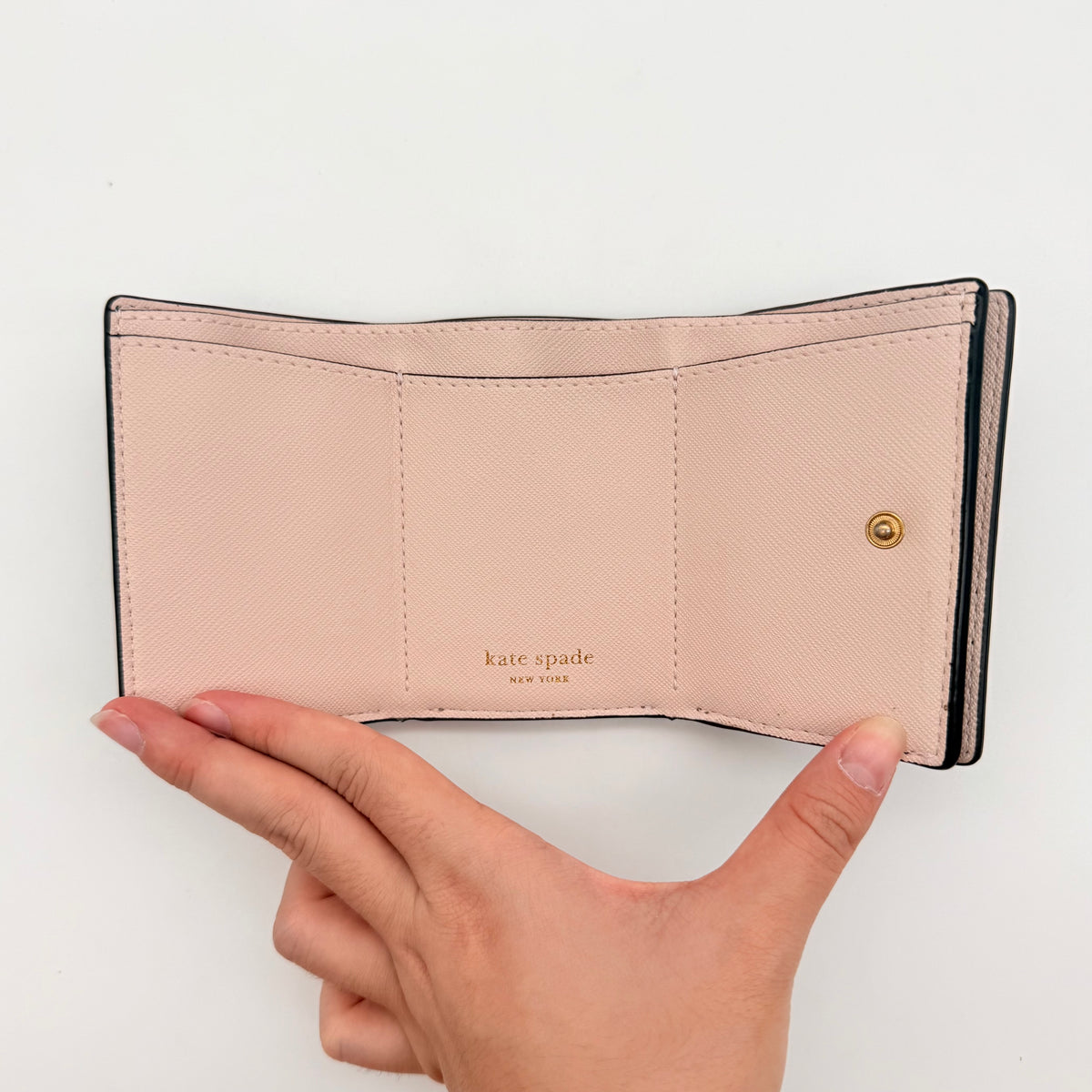 Kate Spade Compact Trifold Wallet Black/Pink