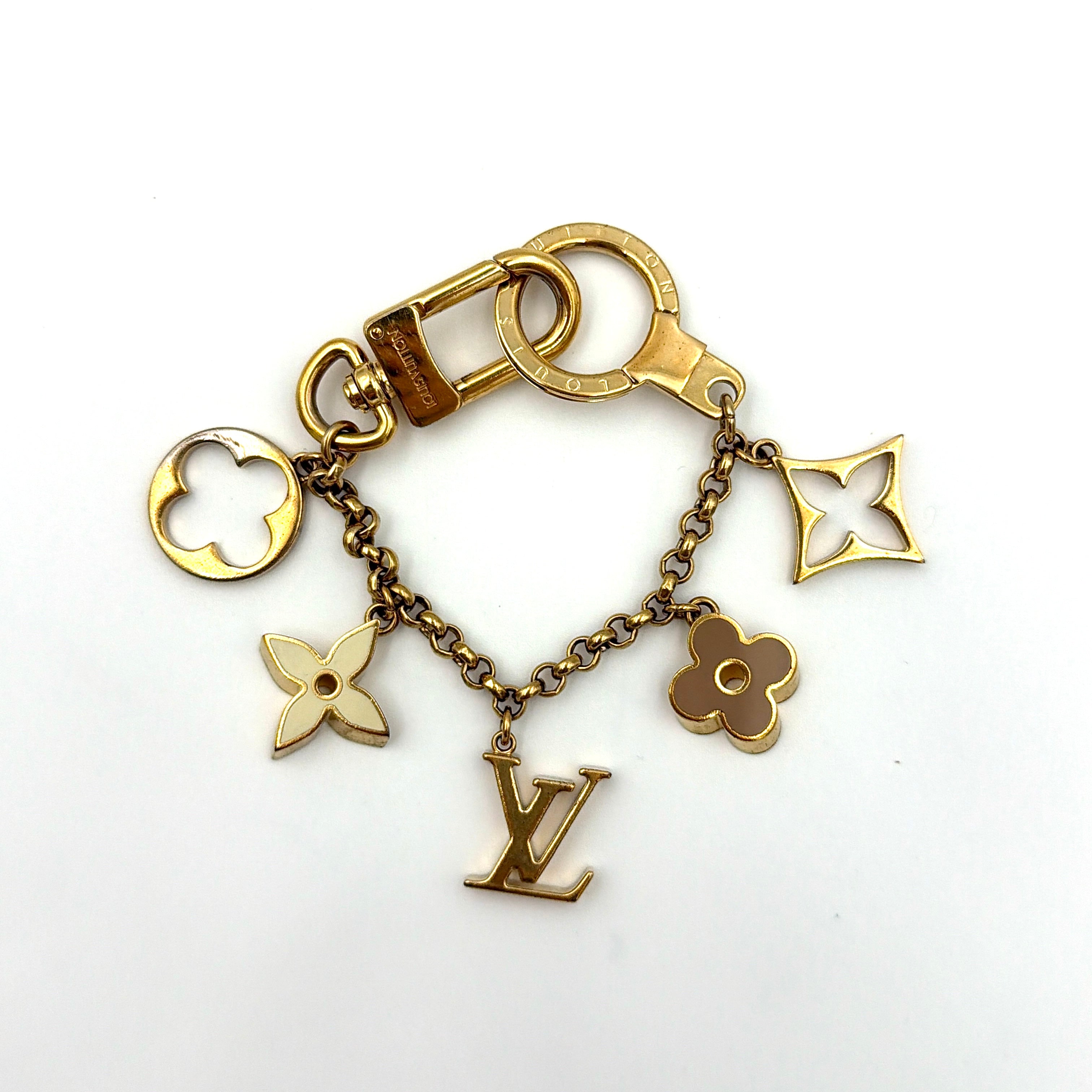 Louis Vuitton Fleur de Monogram Bag Charm Gold