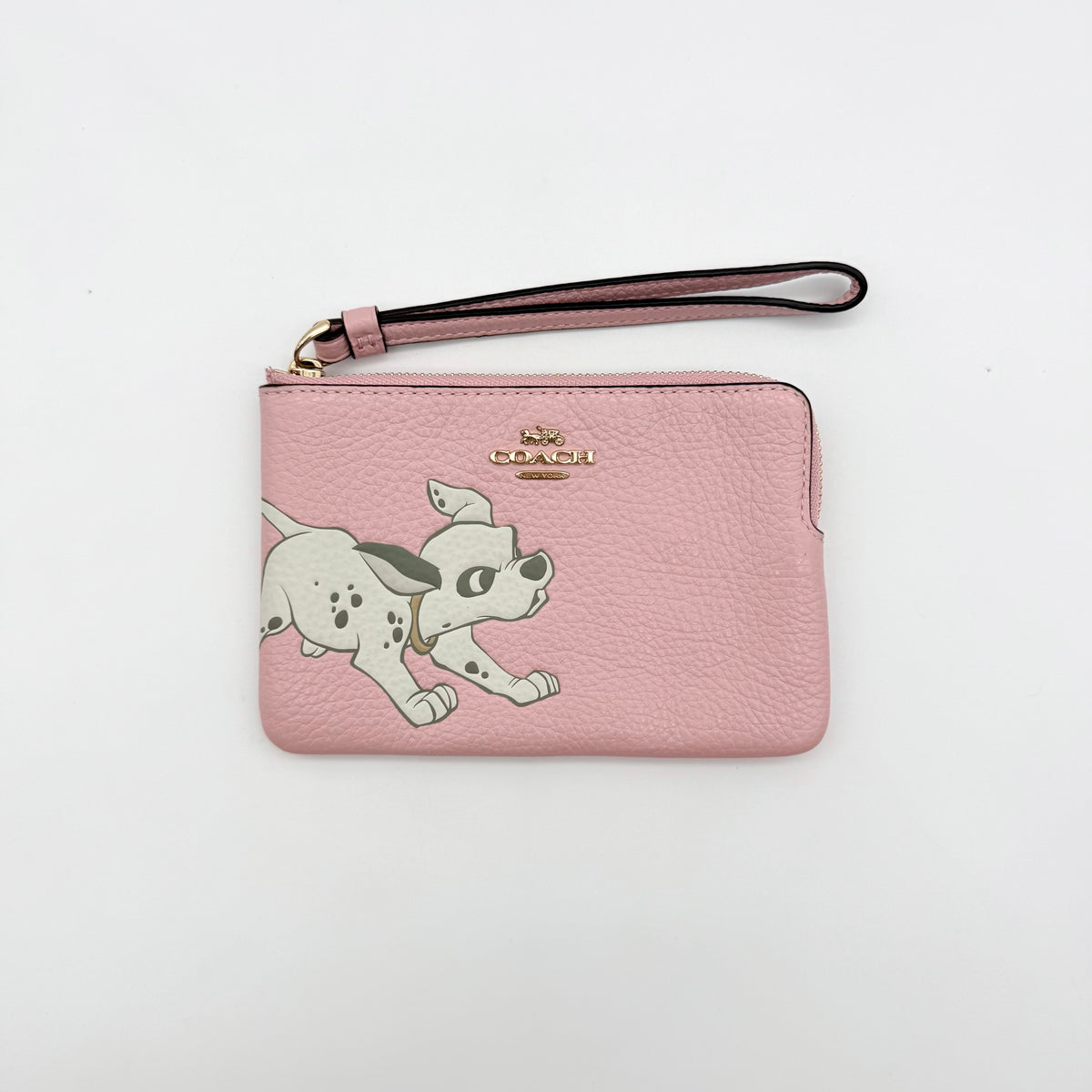 Disney X Coach Corner Zip Wristlet Pink