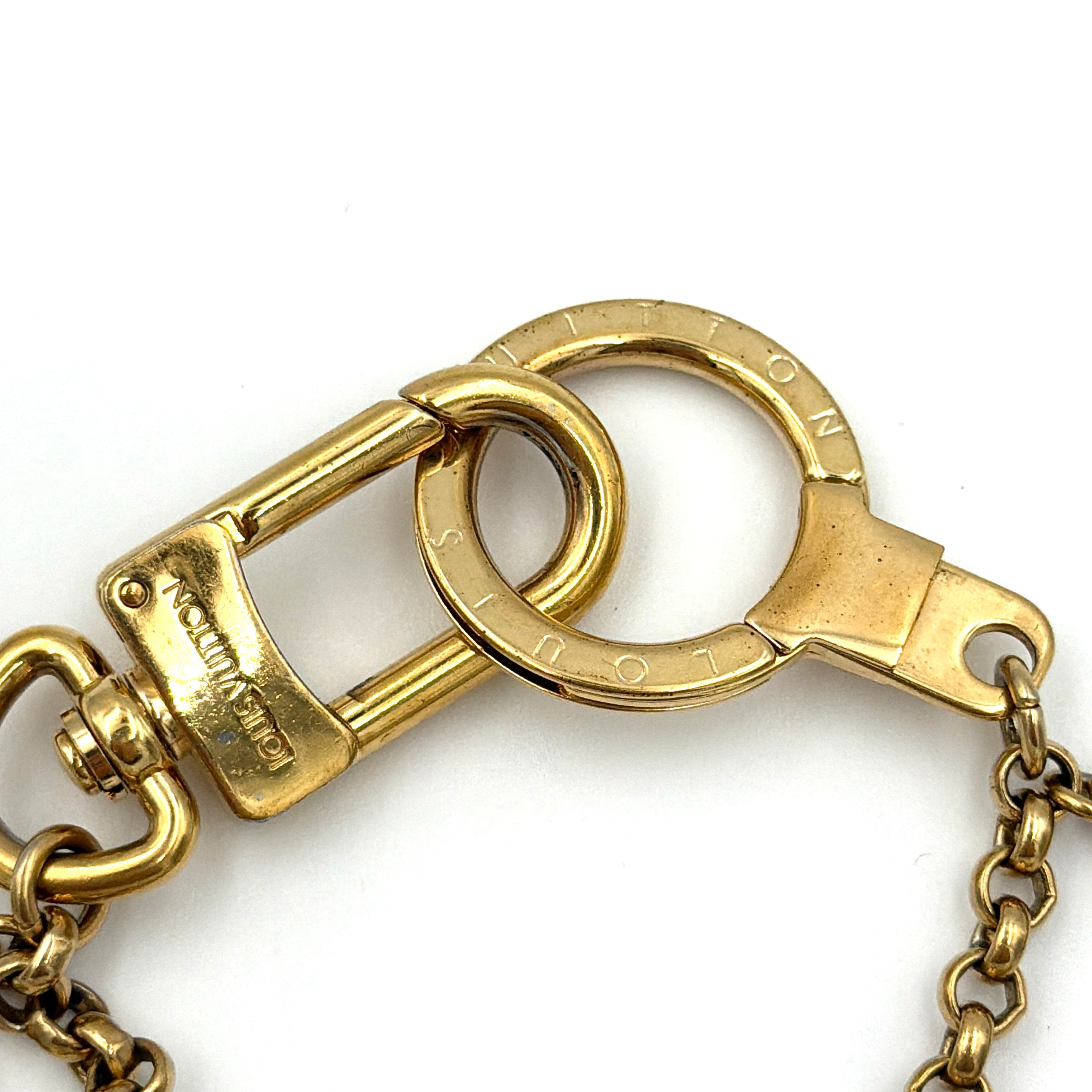 Louis Vuitton Fleur de Monogram Bag Charm Gold