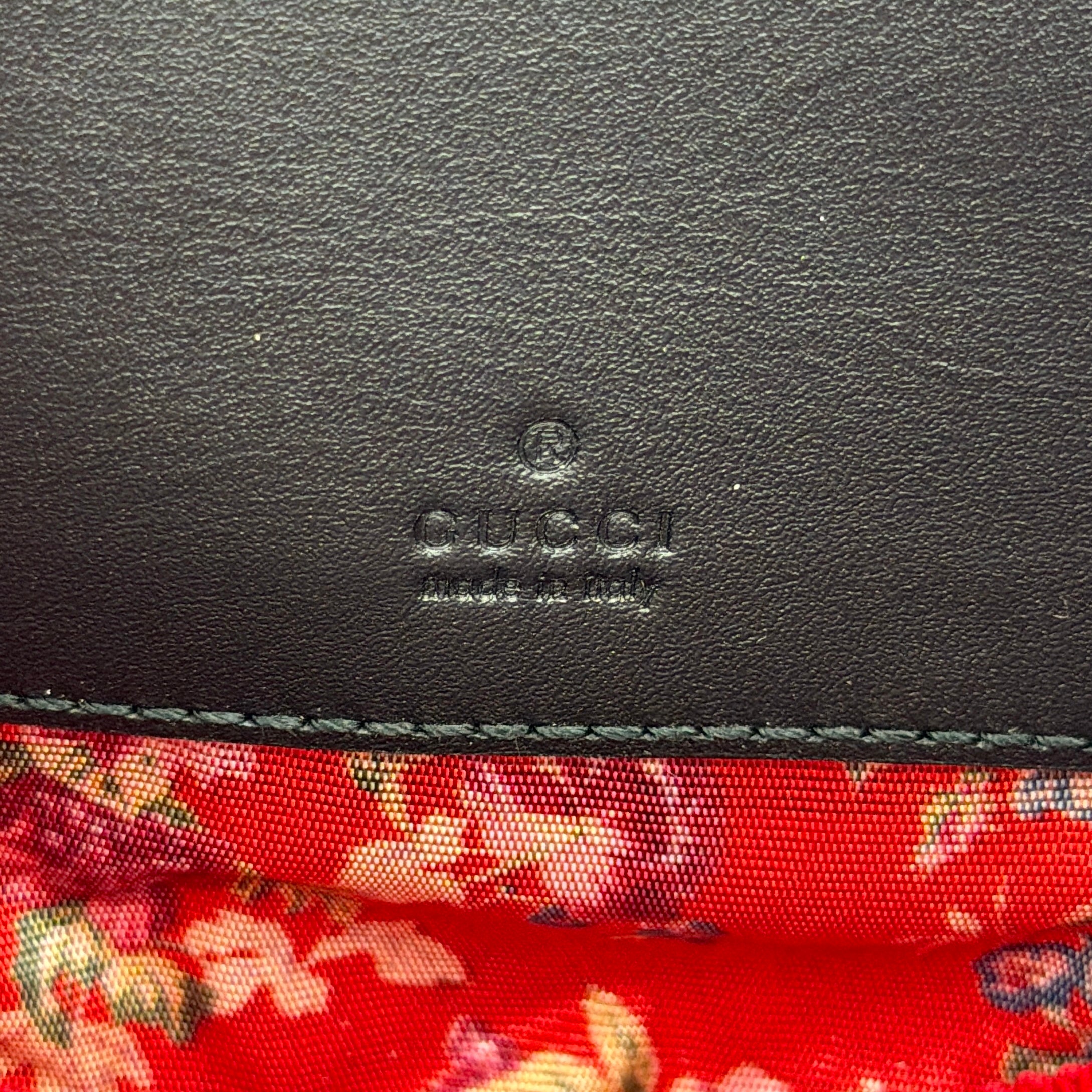 Gucci Game List Logo Patent Wristlet Black/Yellow