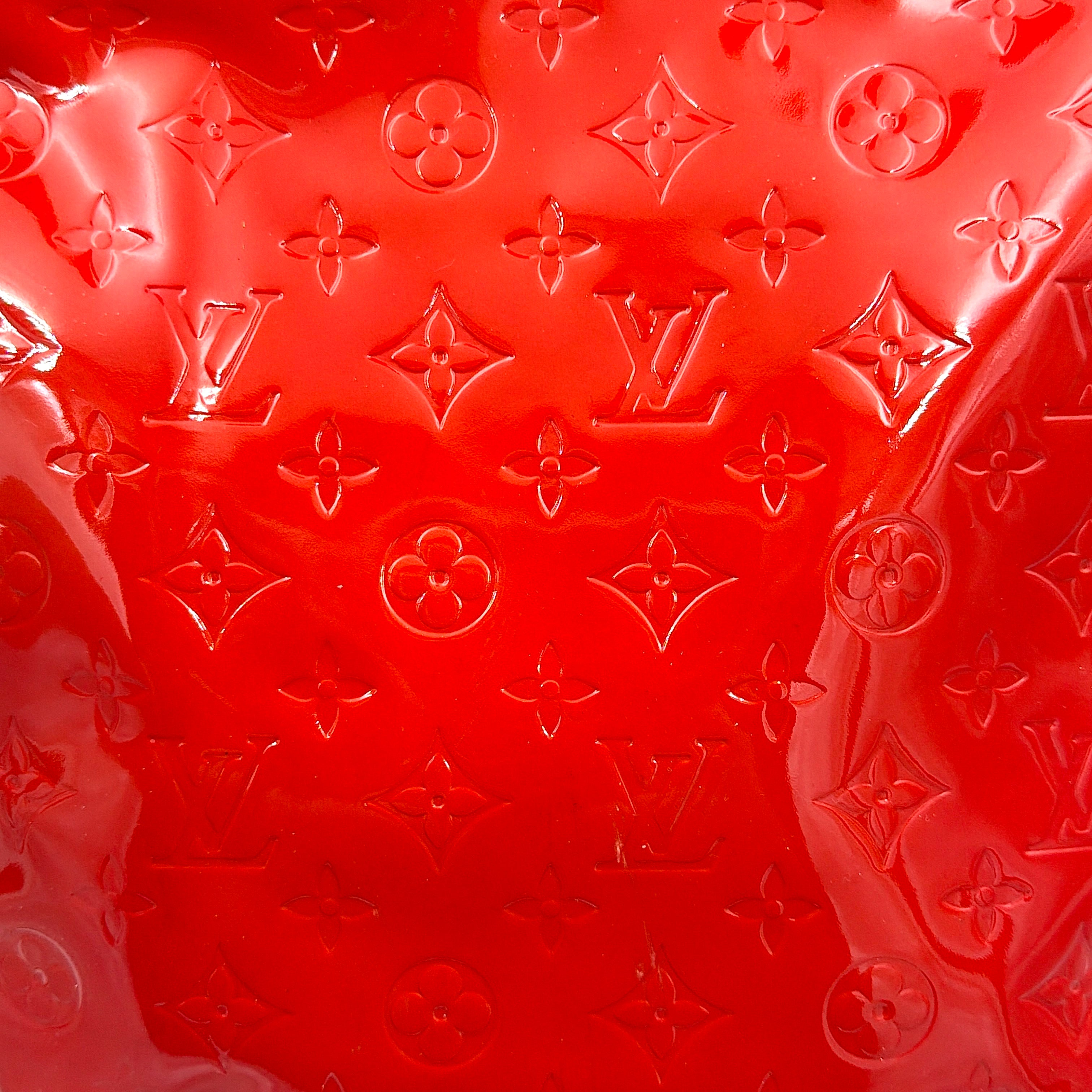 Louis Vuitton Monogram Vernis Reade MM Tote Bag Red