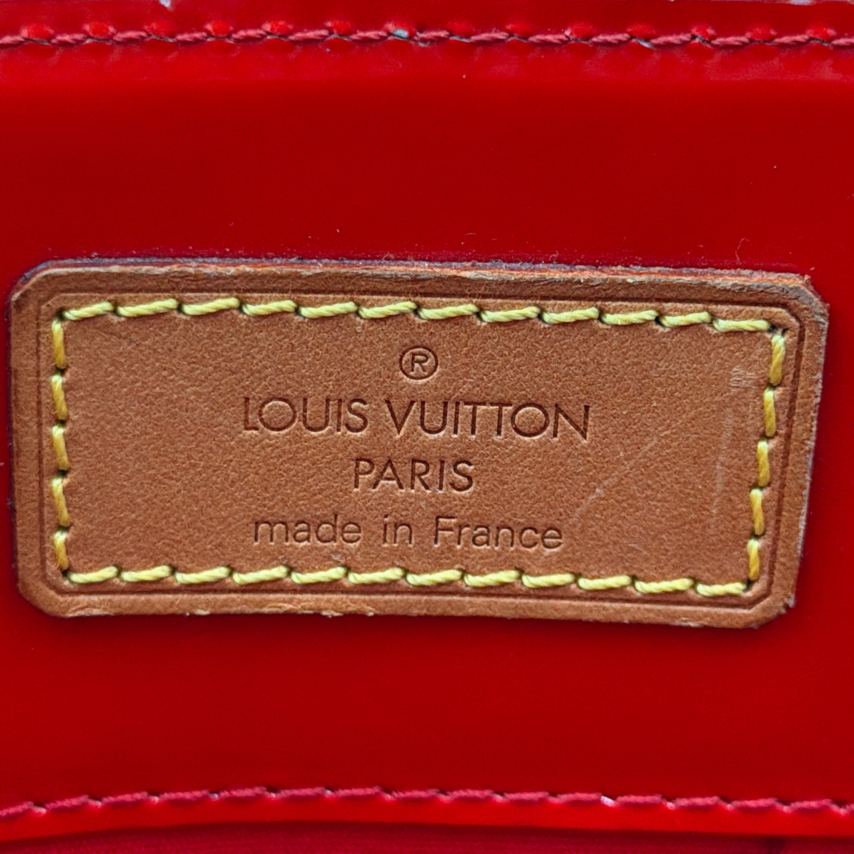 Louis Vuitton Monogram Vernis Reade MM Tote Bag Red