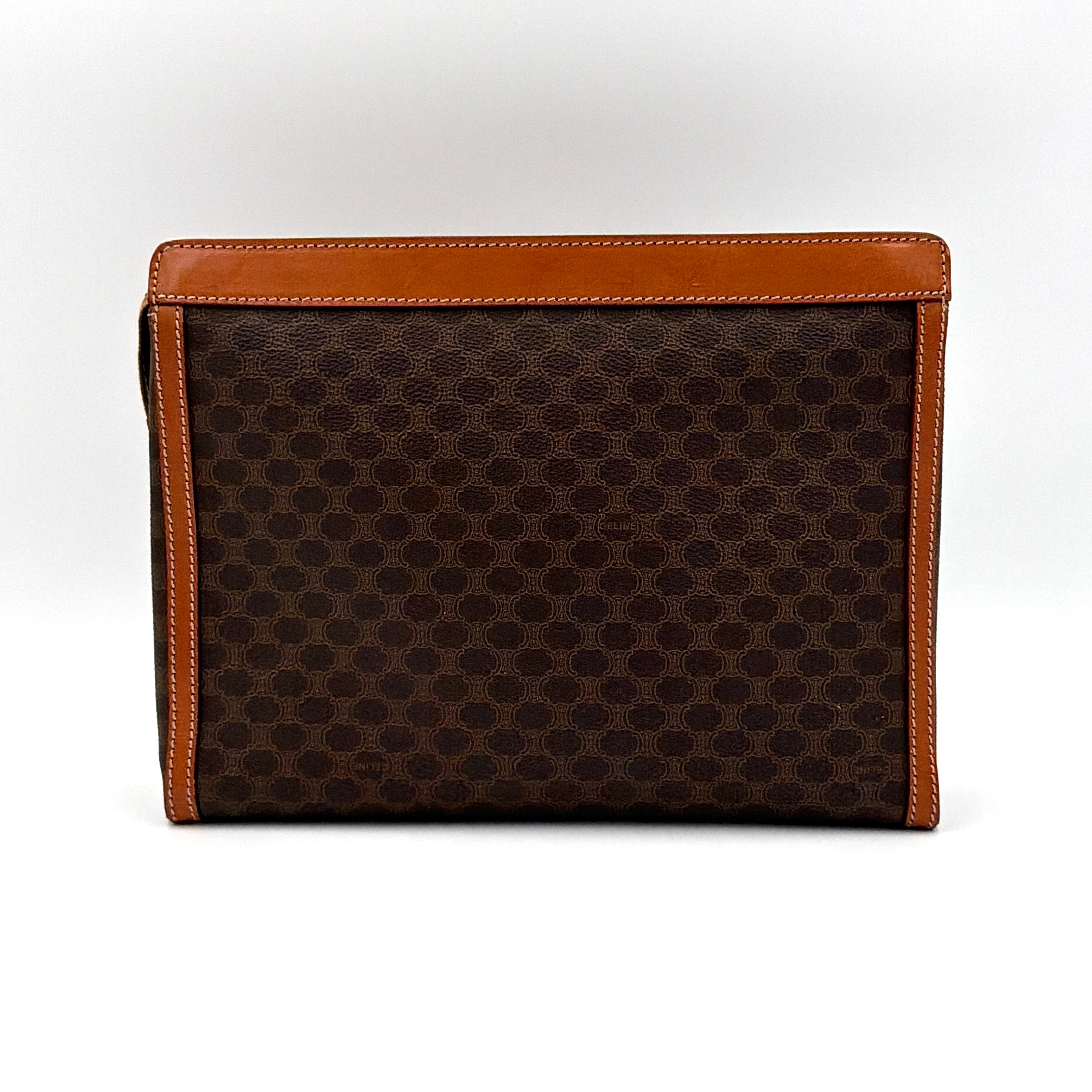 Celine Macadam Clutch Bag Brown