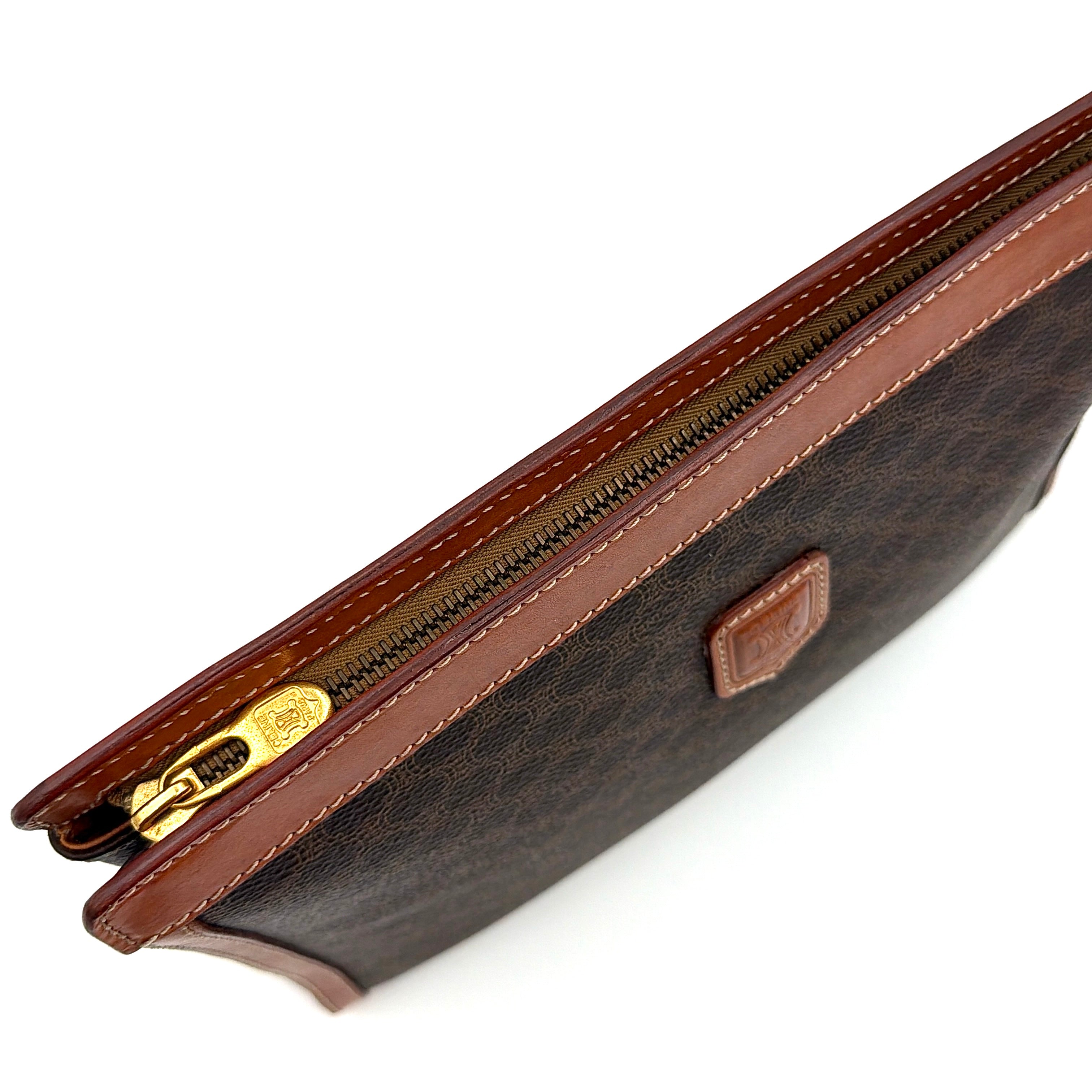 Celine Macadam Clutch Bag Brown