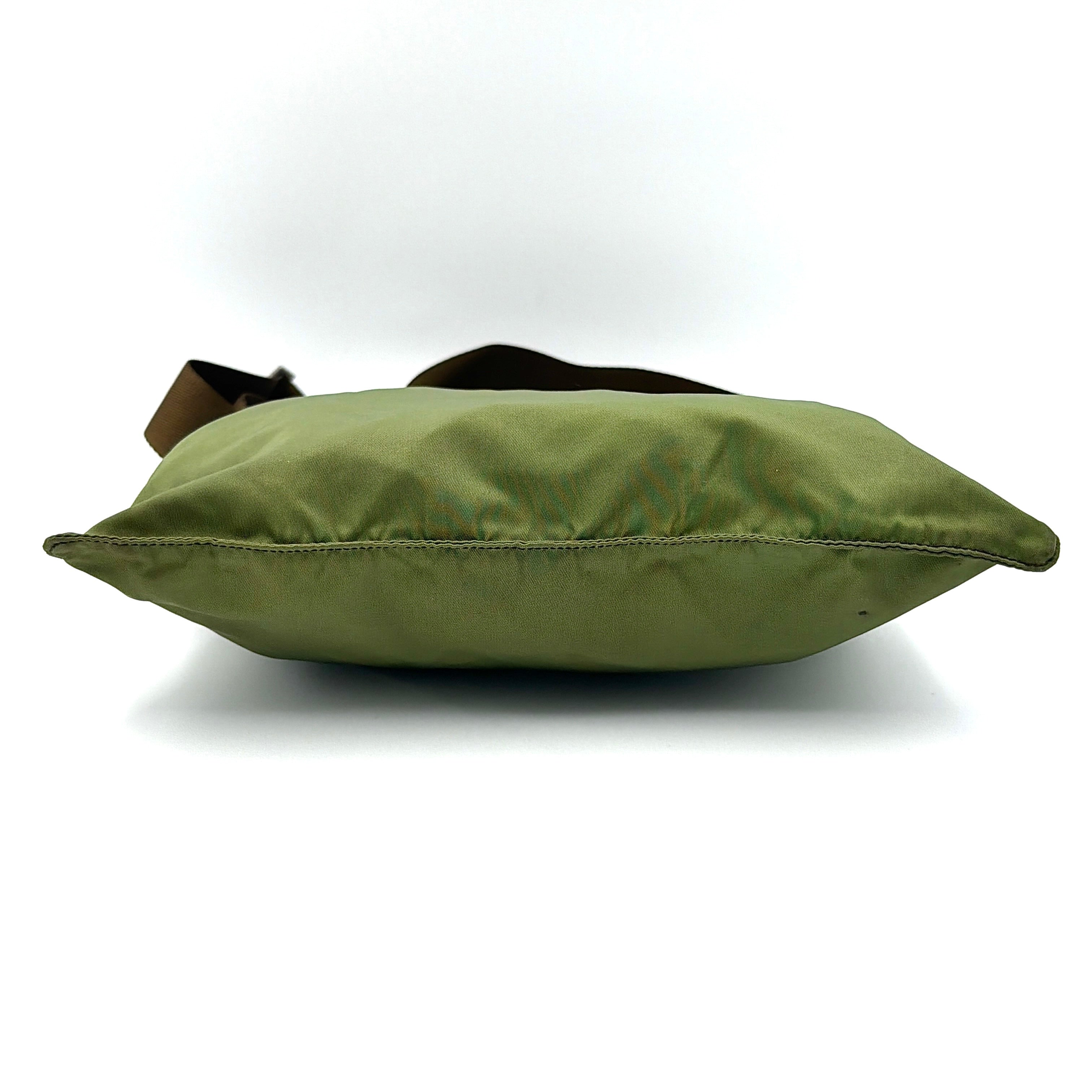Prada Tessuto Nylon Crossbody Bag Olive Green