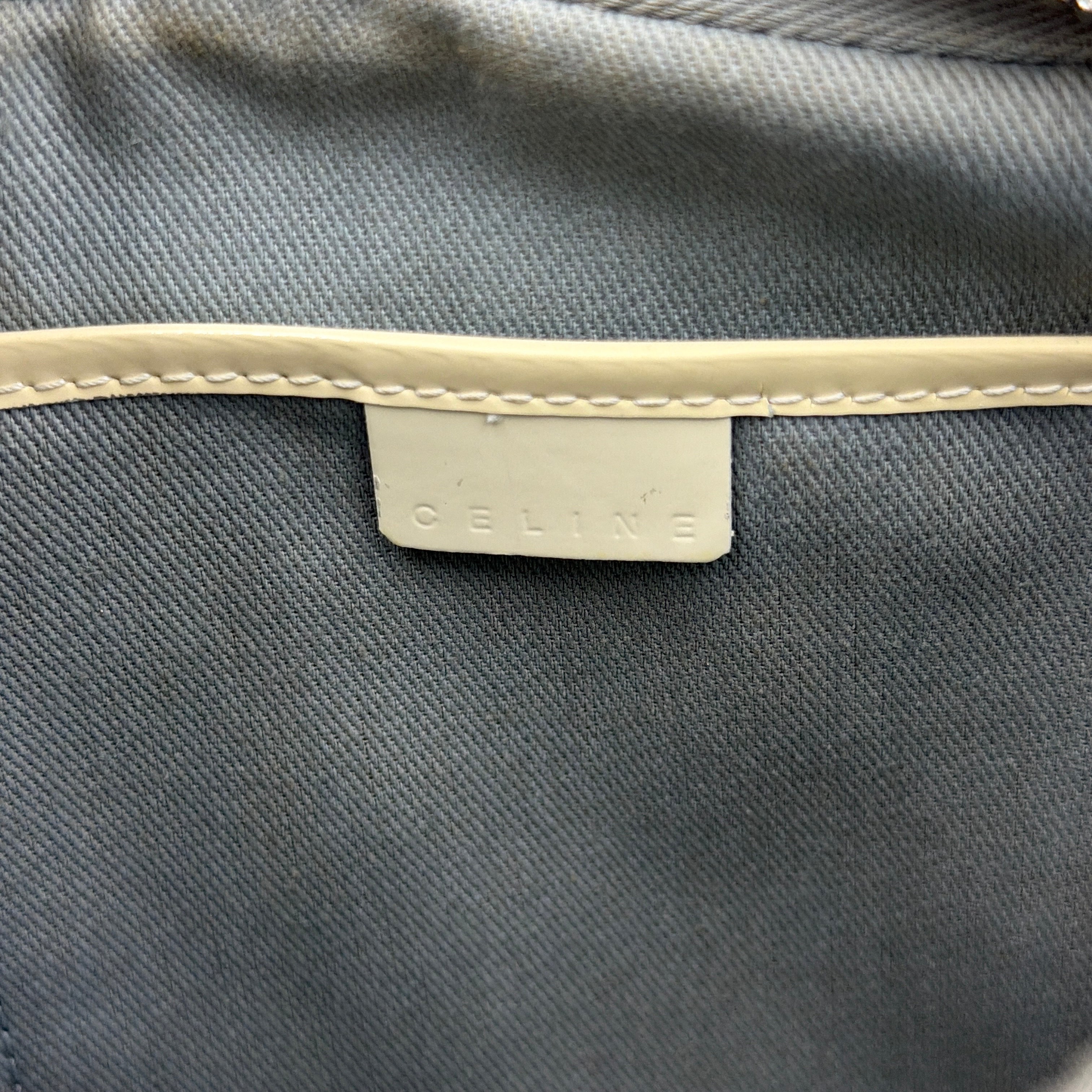 Celine Macadam Canvas Crossbody Bag Light Blue