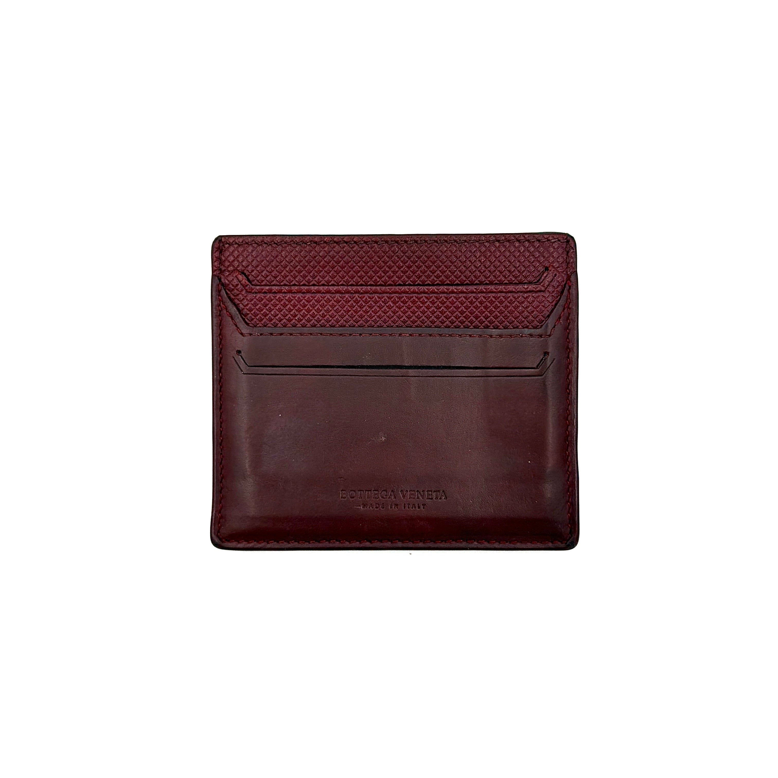 Bottega Veneta Marcopolo Card Holder Burgundy