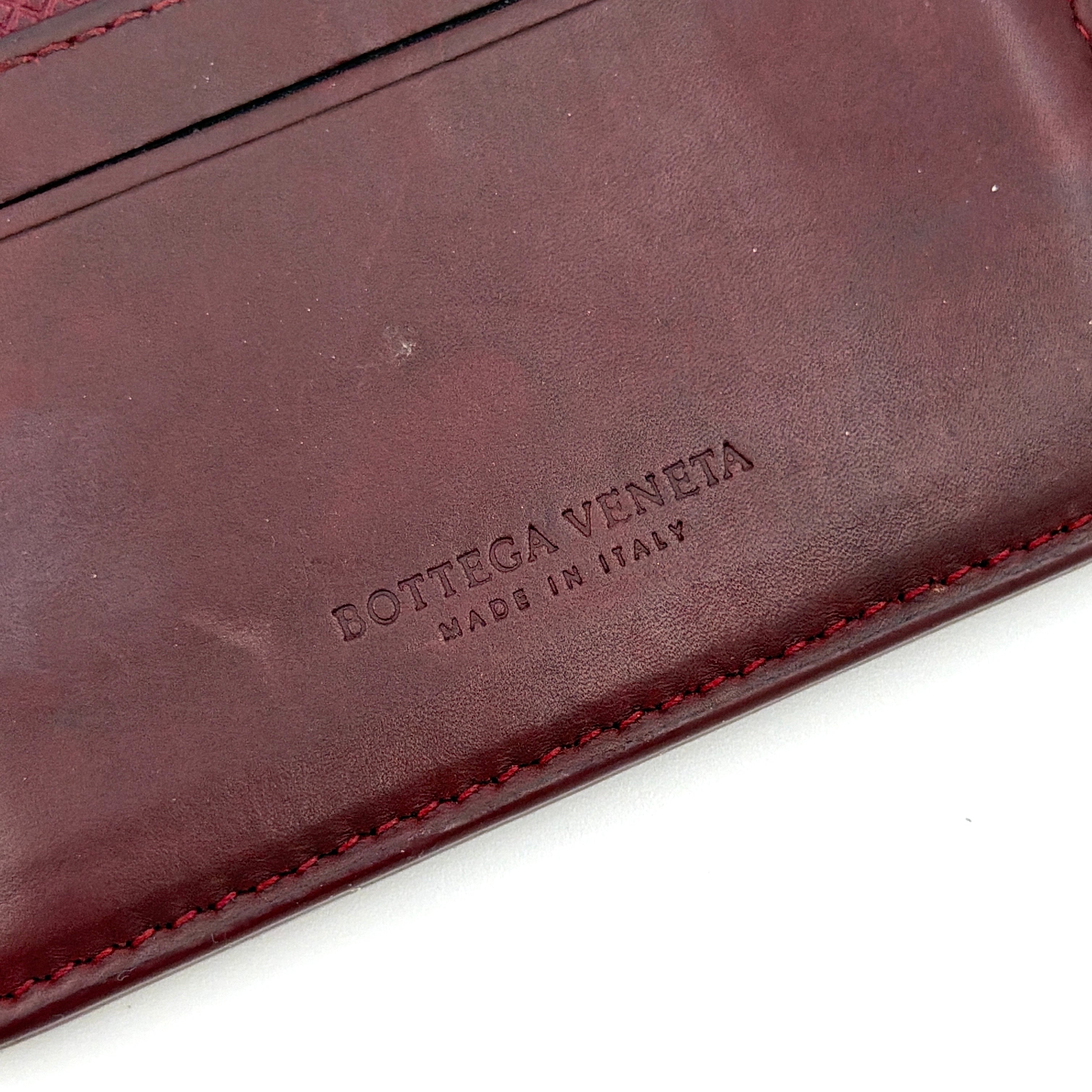 Bottega Veneta Marcopolo Card Holder Burgundy