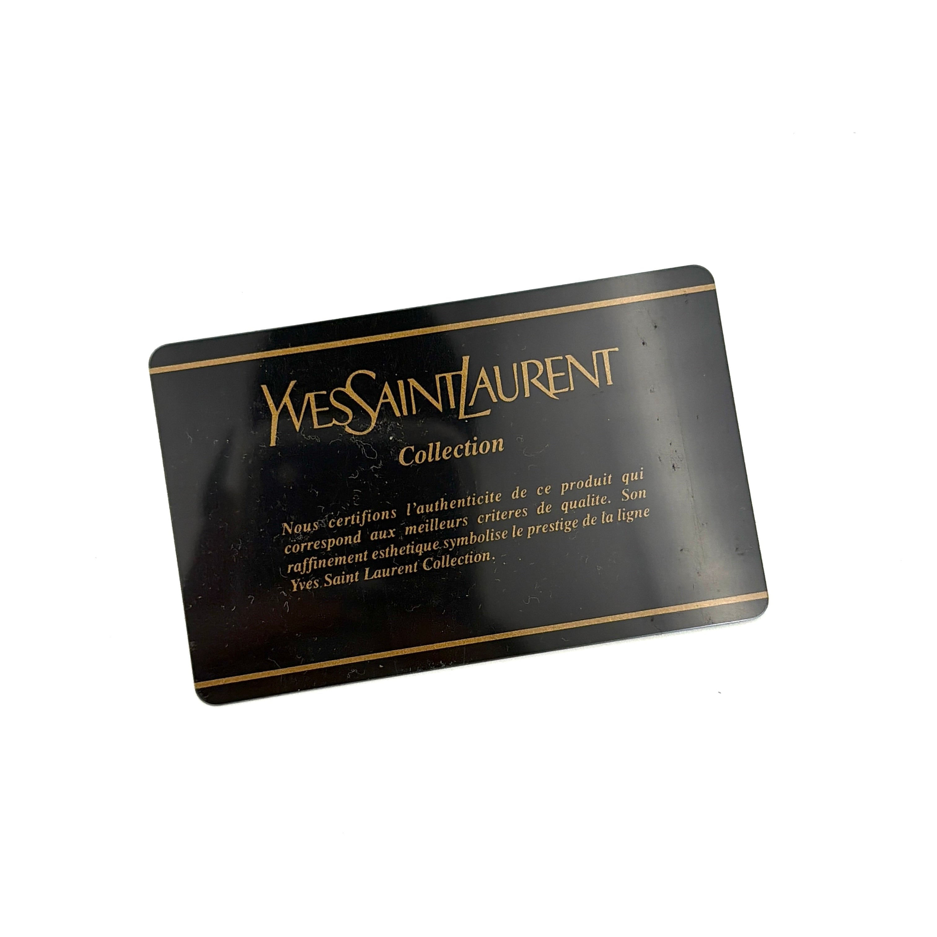 Saint Laurent Tiny Cassandre Credit Card Wallet Black