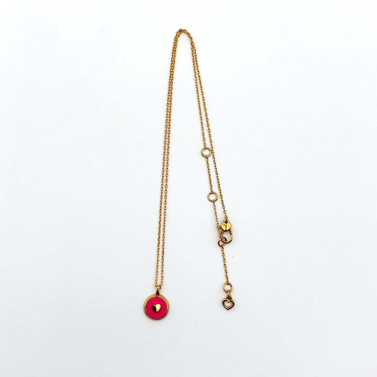 Kate Spade New York Heartful Pendant Necklace Gold/Pink