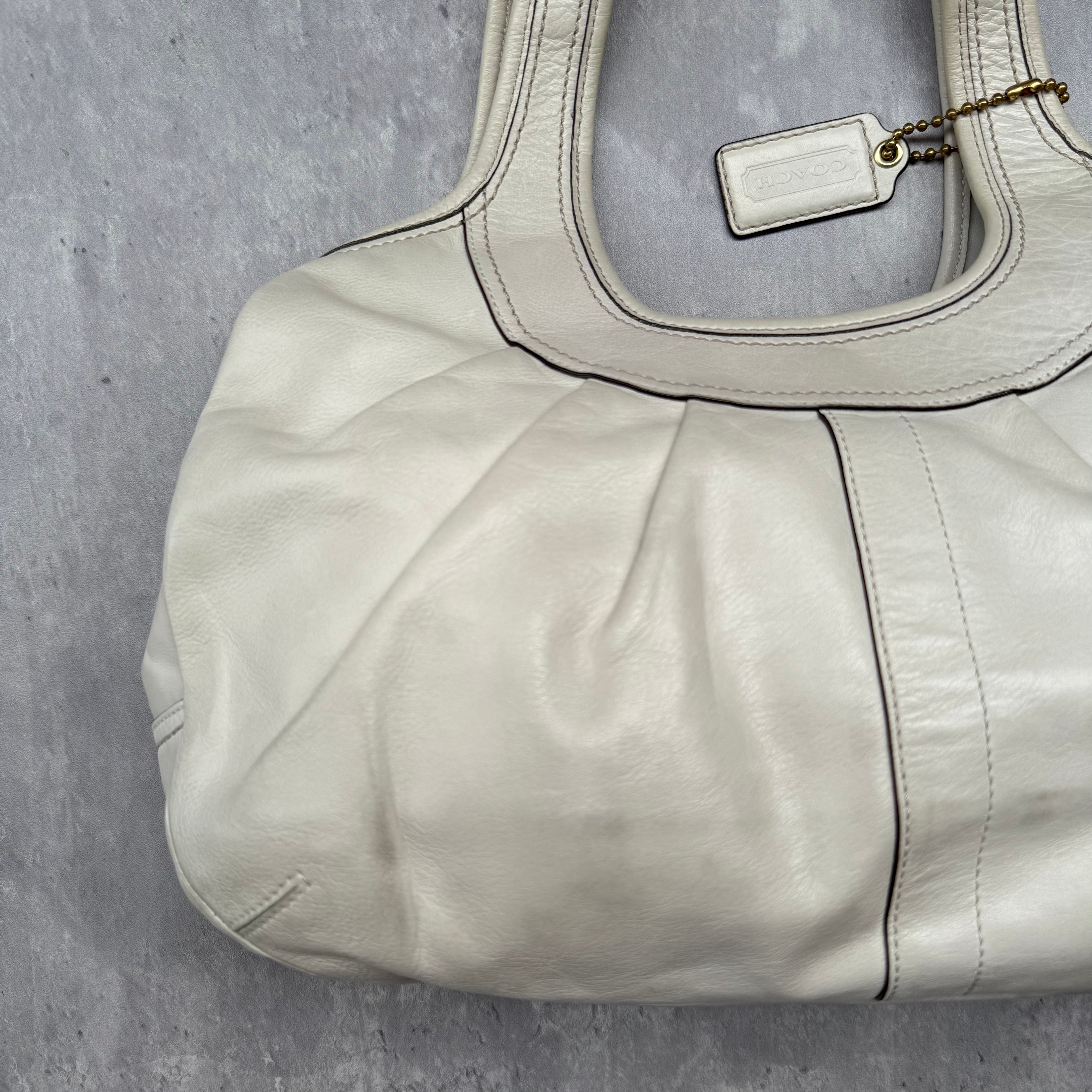Coach Ergo Kisslock Shoulder Bag White