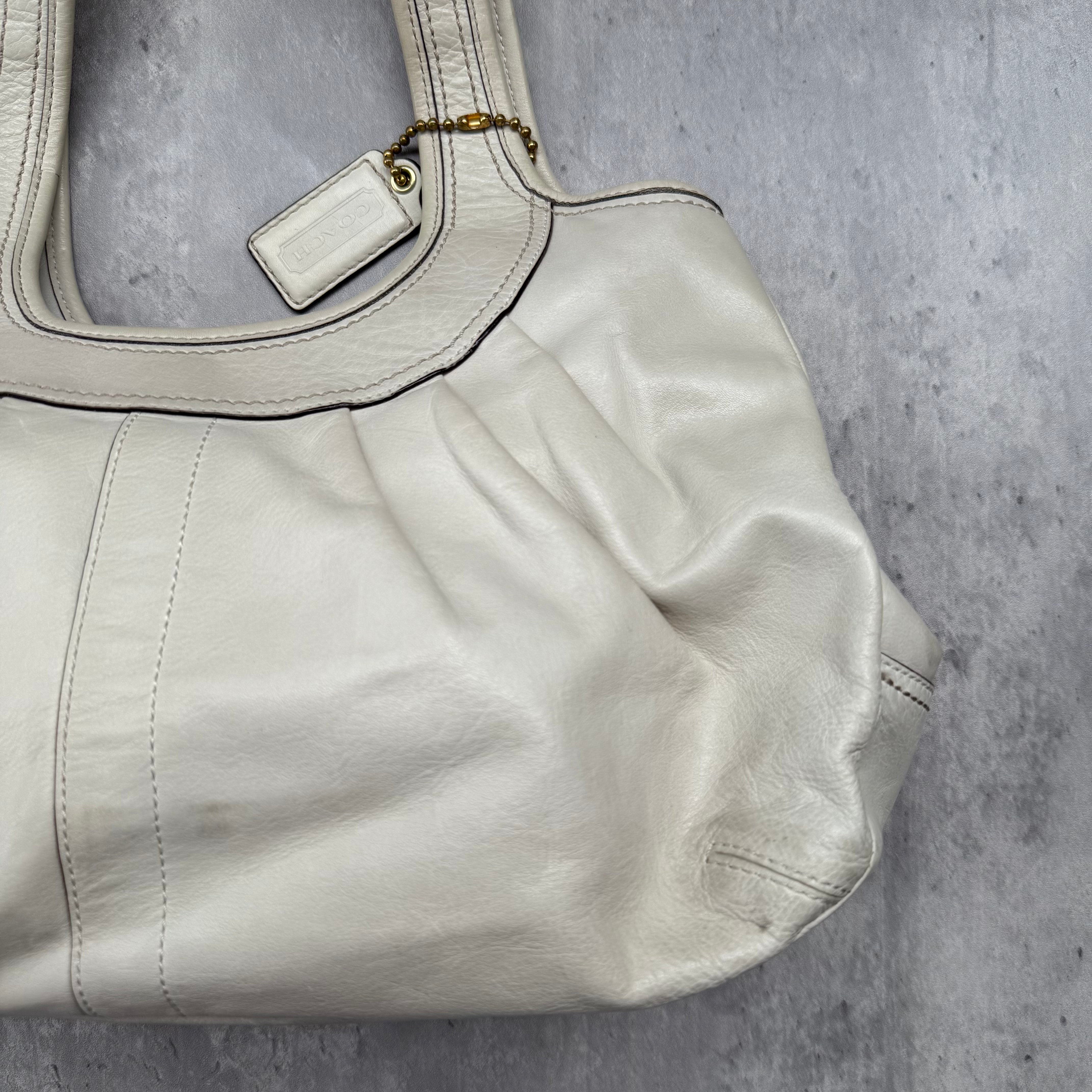 Coach Ergo Kisslock Shoulder Bag White