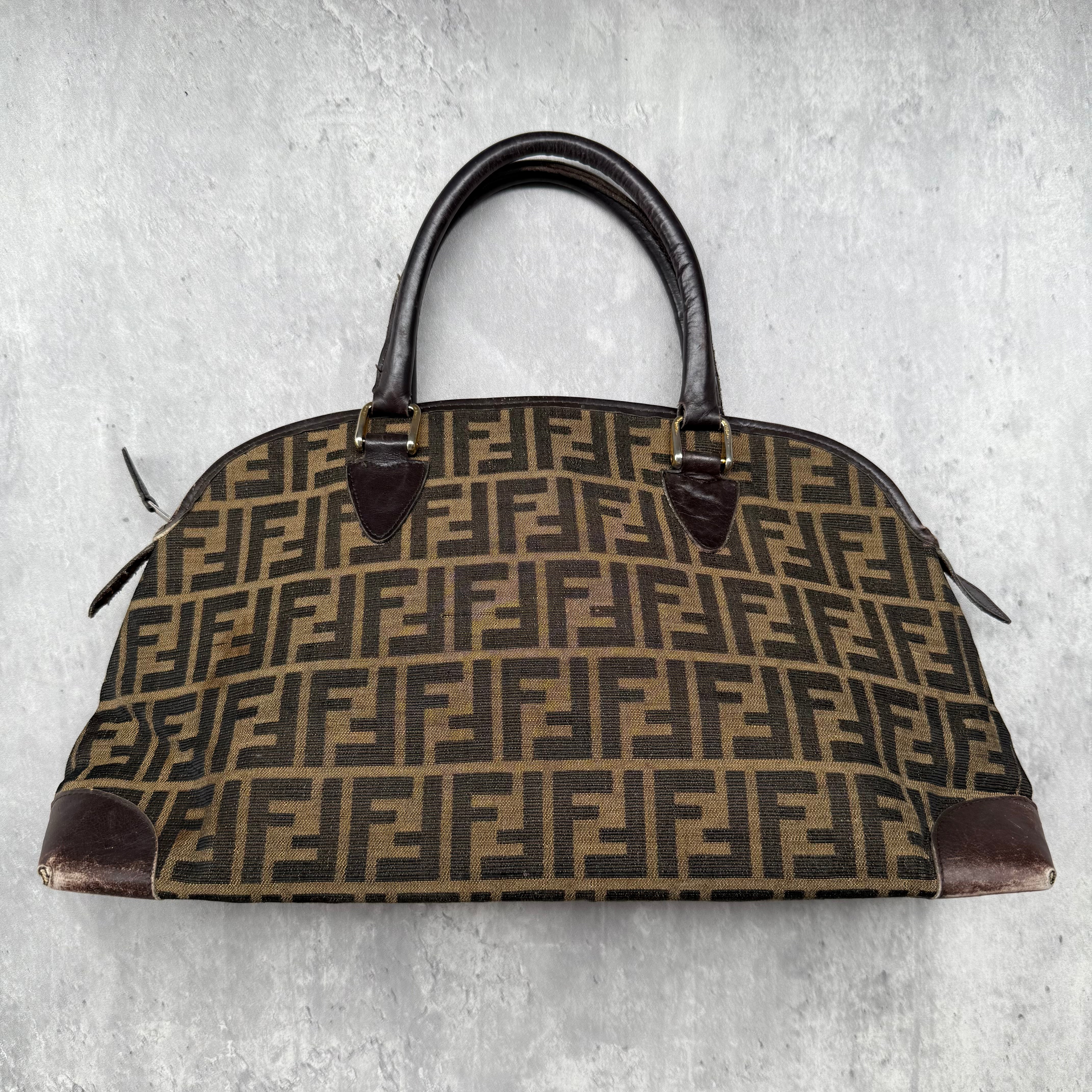 Fendi Zucca FF Print HandBag Brown