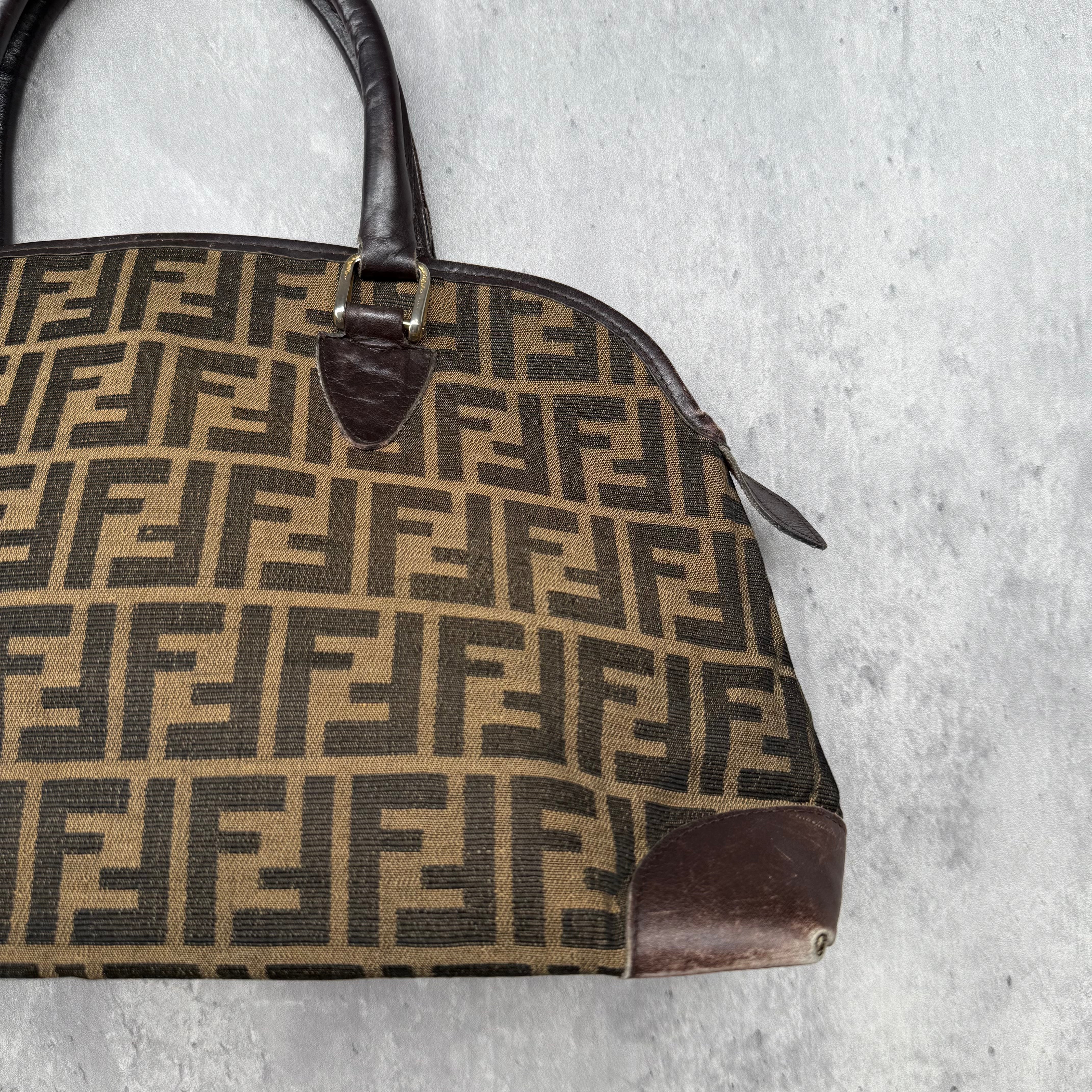 Fendi Zucca FF Print HandBag Brown
