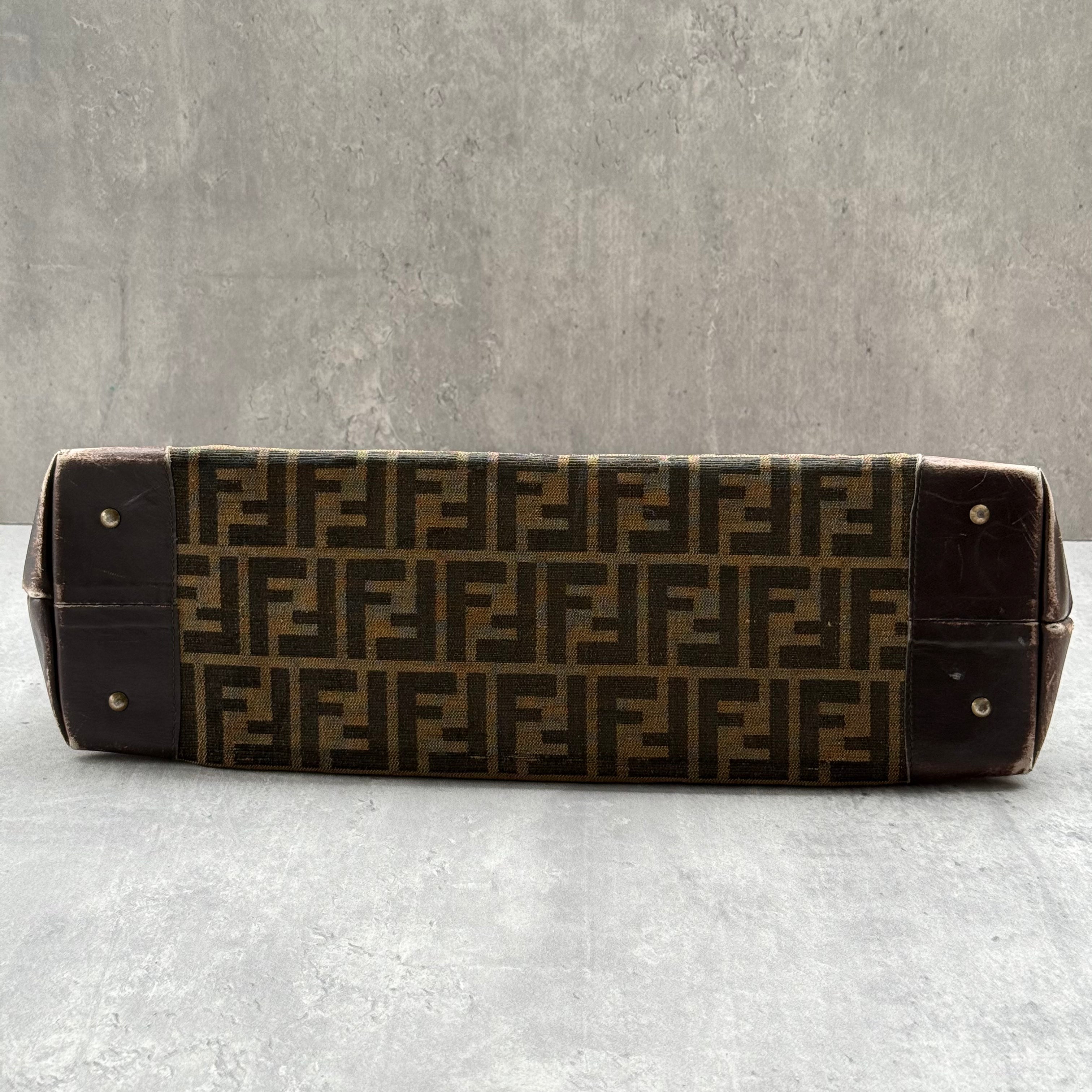 Fendi Zucca FF Print HandBag Brown