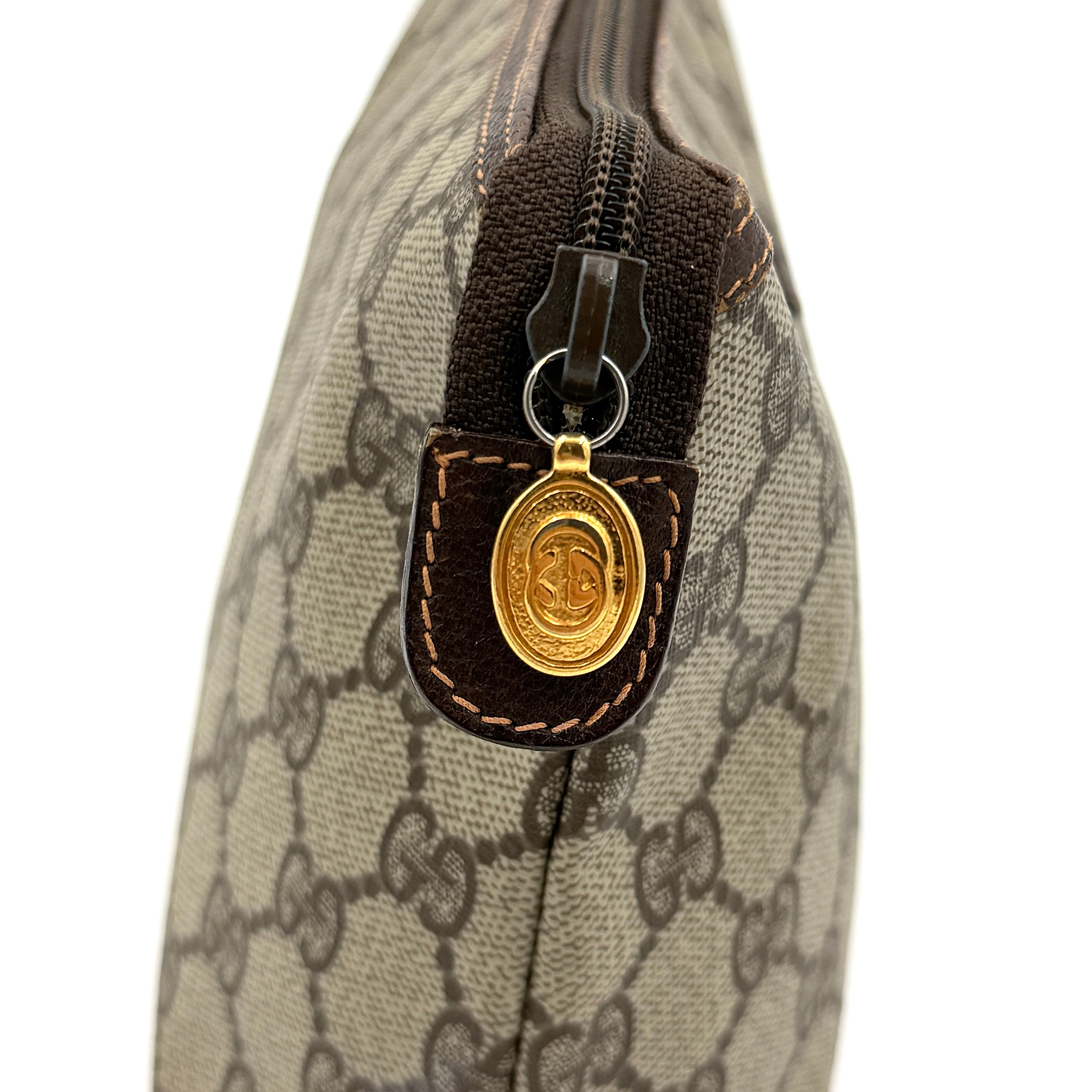 Gucci GG Monogram Supreme Clutch Bag Beige