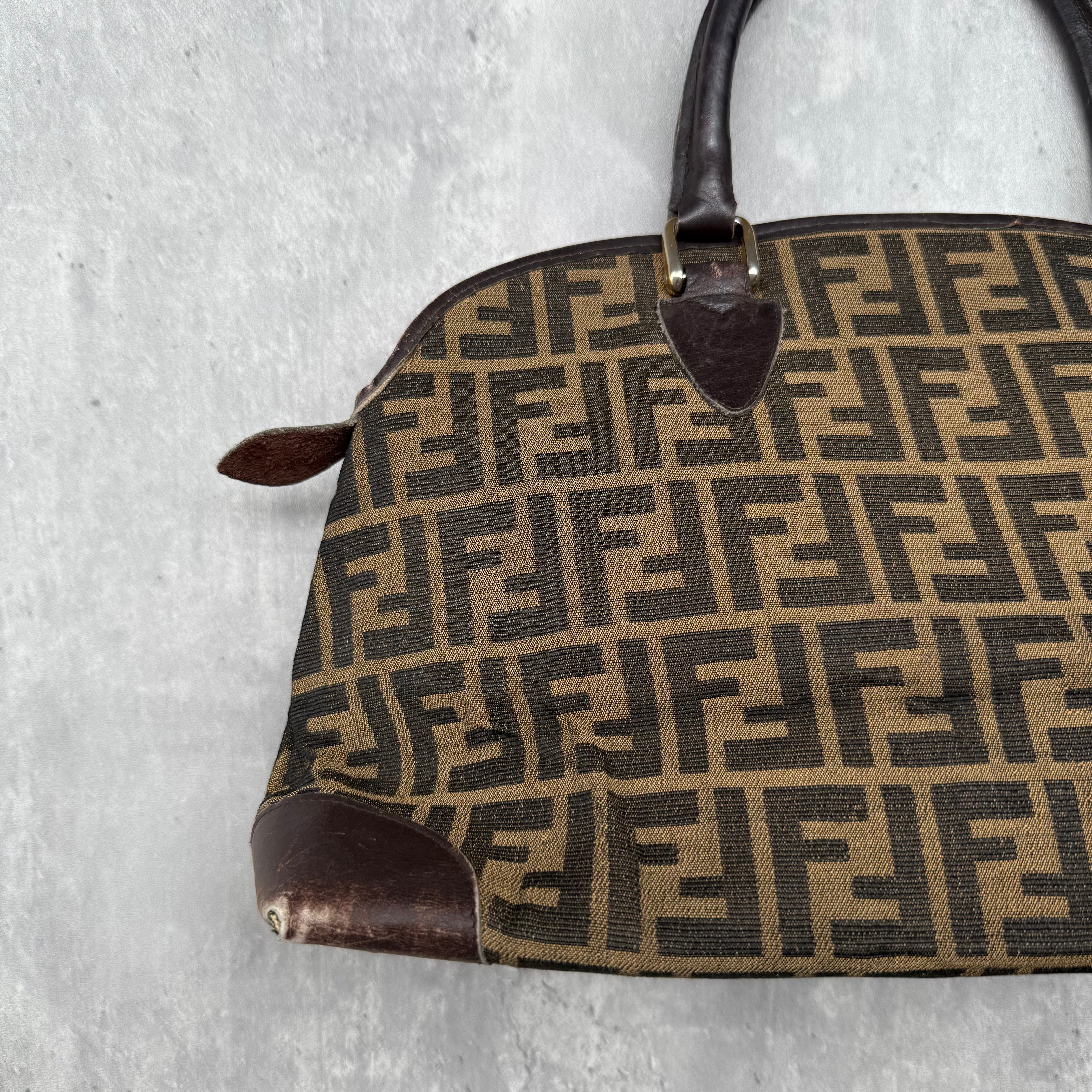 Fendi Zucca FF Print HandBag Brown