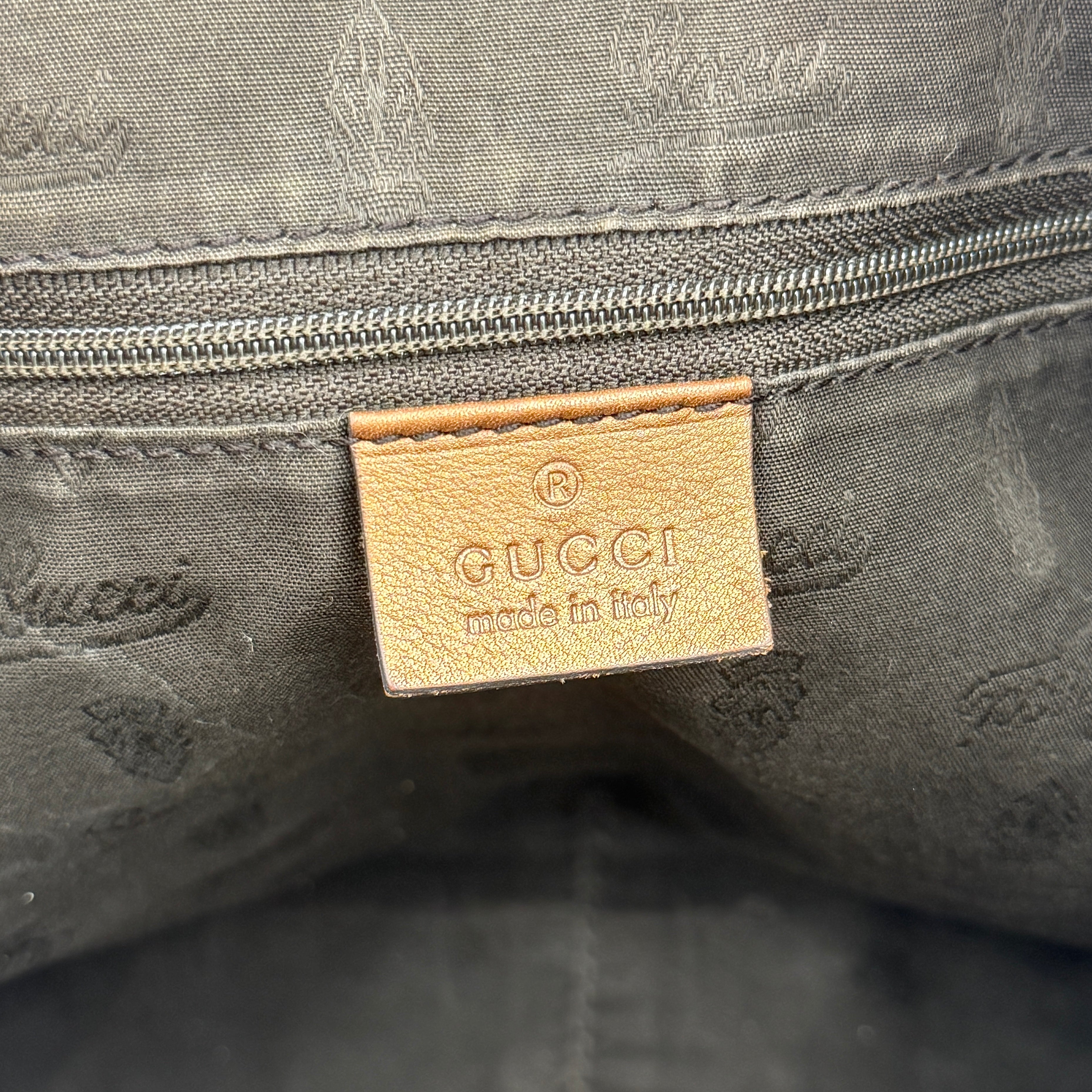 Gucci GG Monogram Sukey Hobo Shoulder Bag Brown