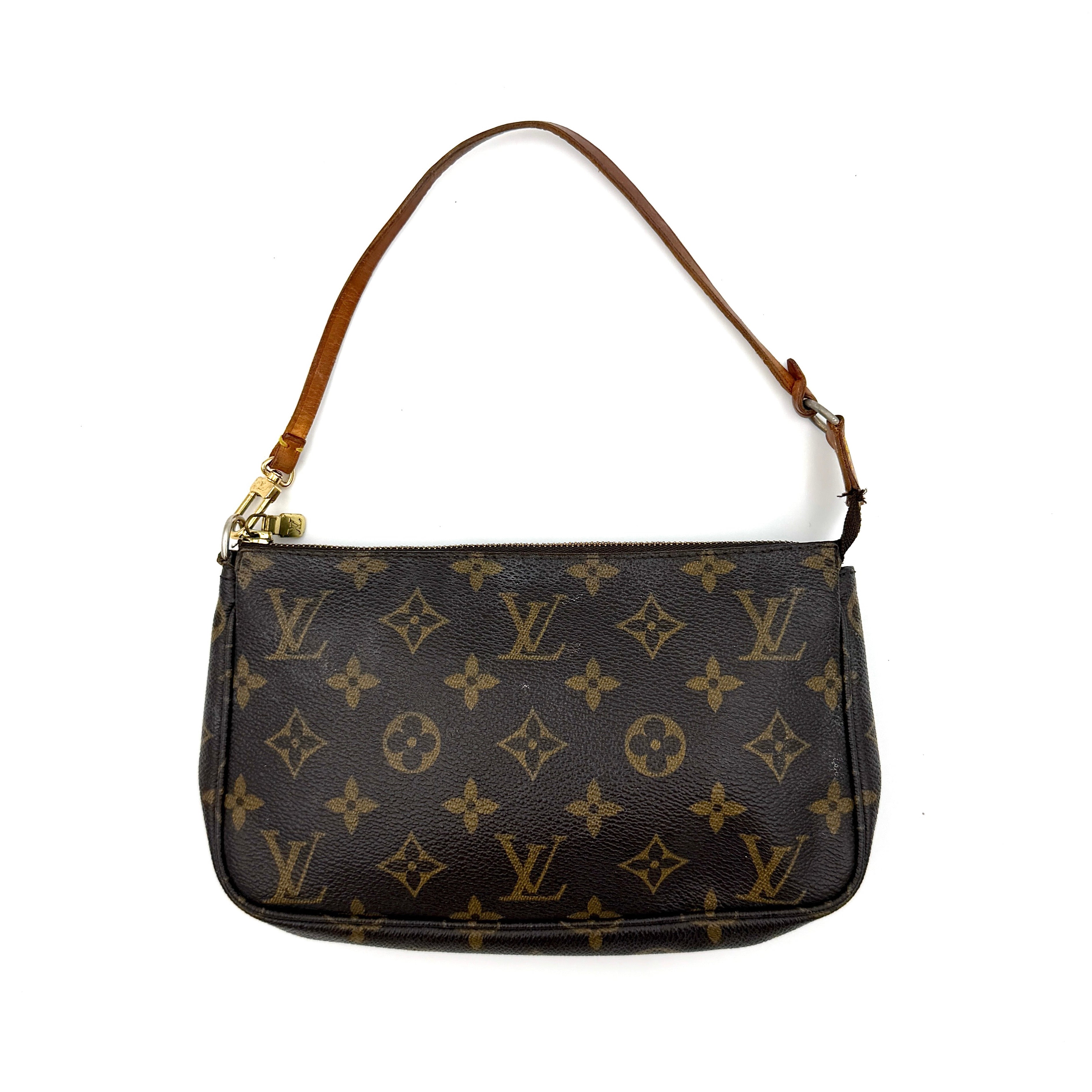 Louis Vuitton Monogram Pochette Bag Brown