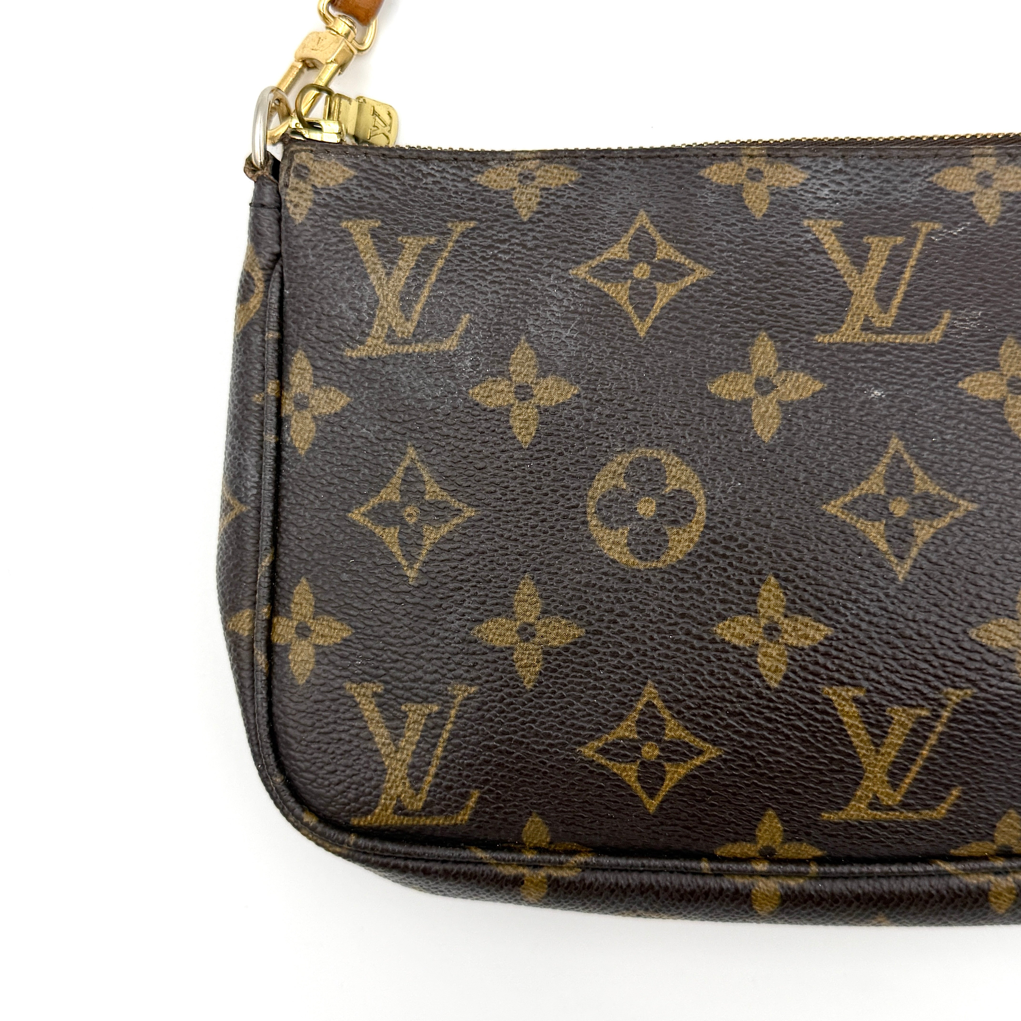 Louis Vuitton Monogram Pochette Bag Brown