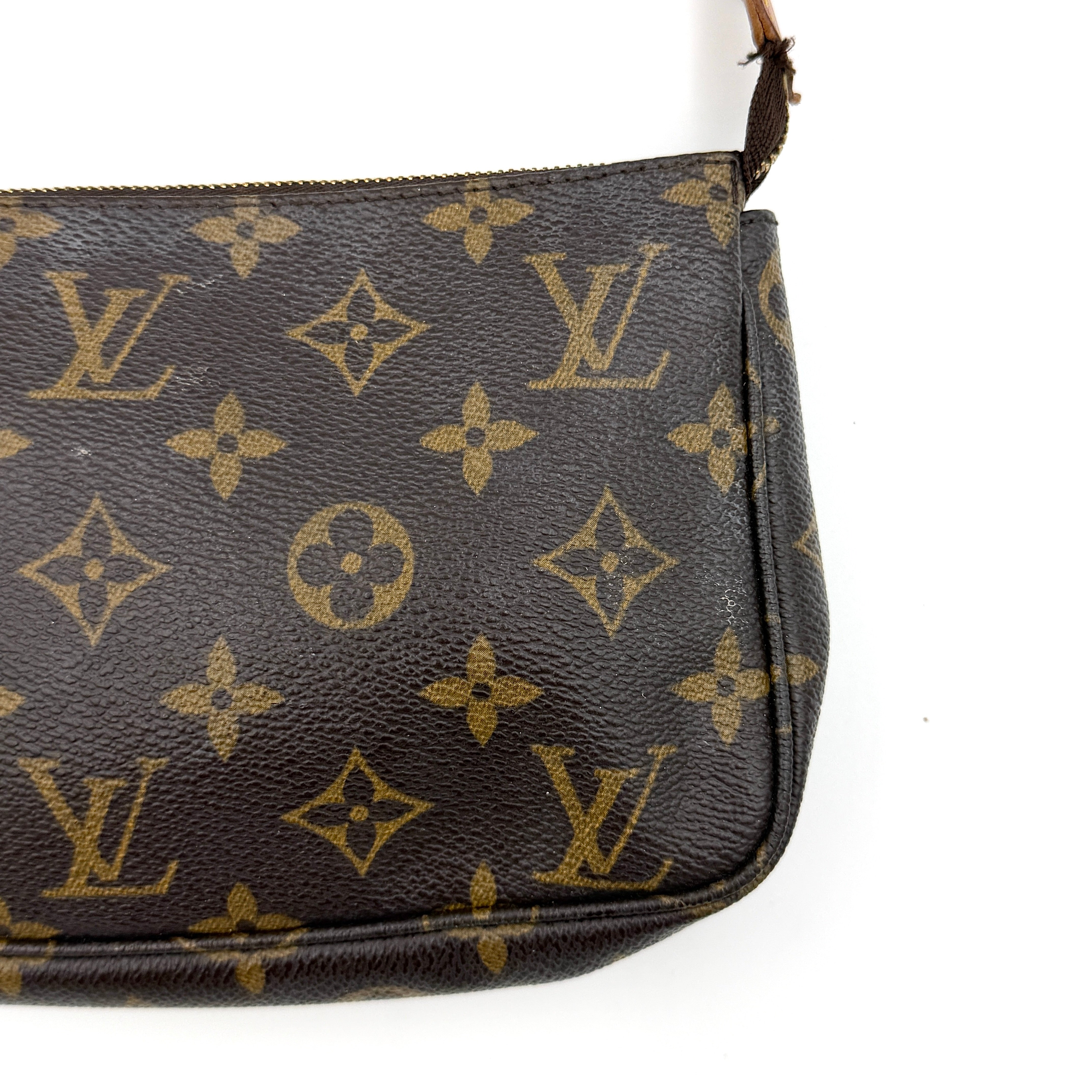 Louis Vuitton Monogram Pochette Bag Brown