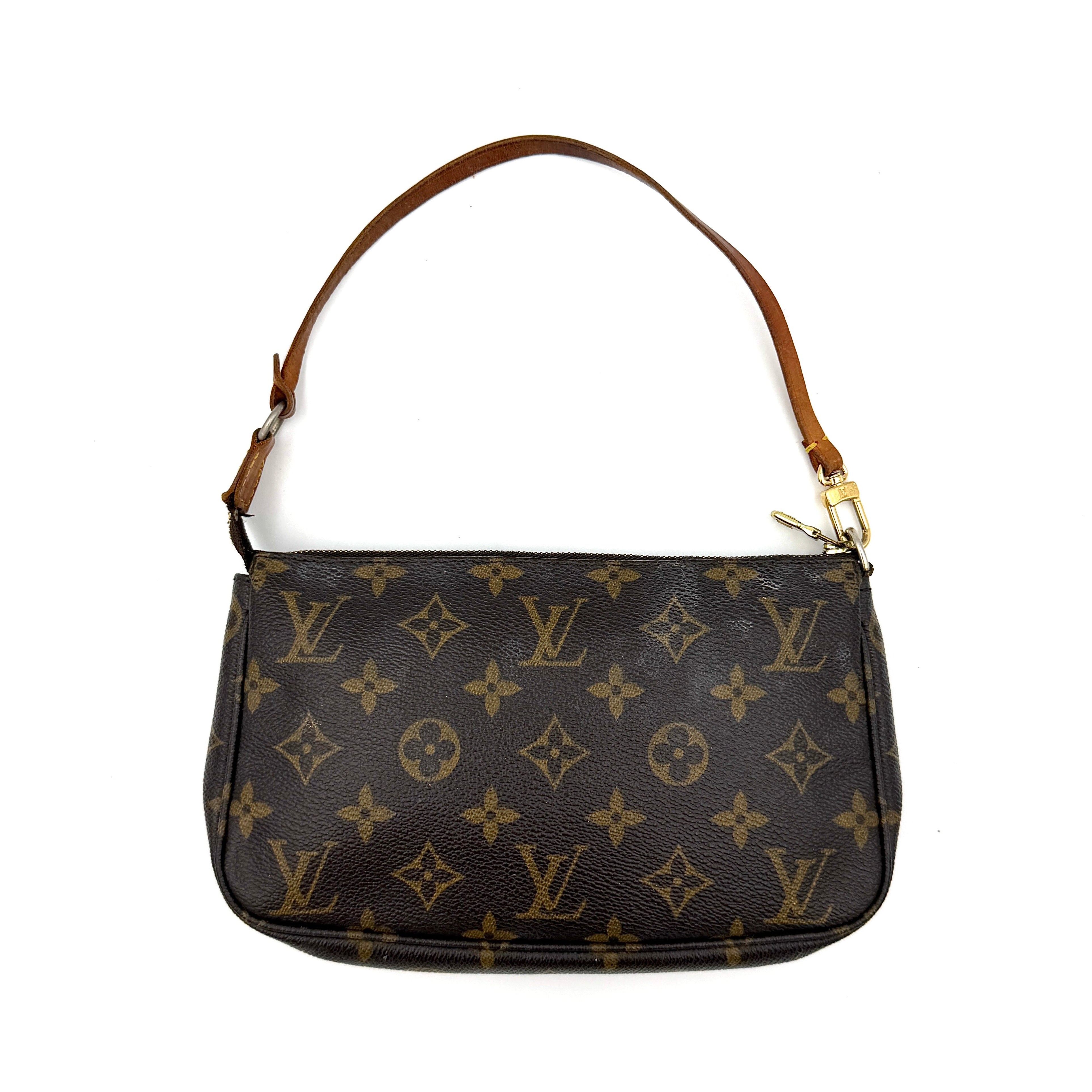 Louis Vuitton Monogram Pochette Bag Brown