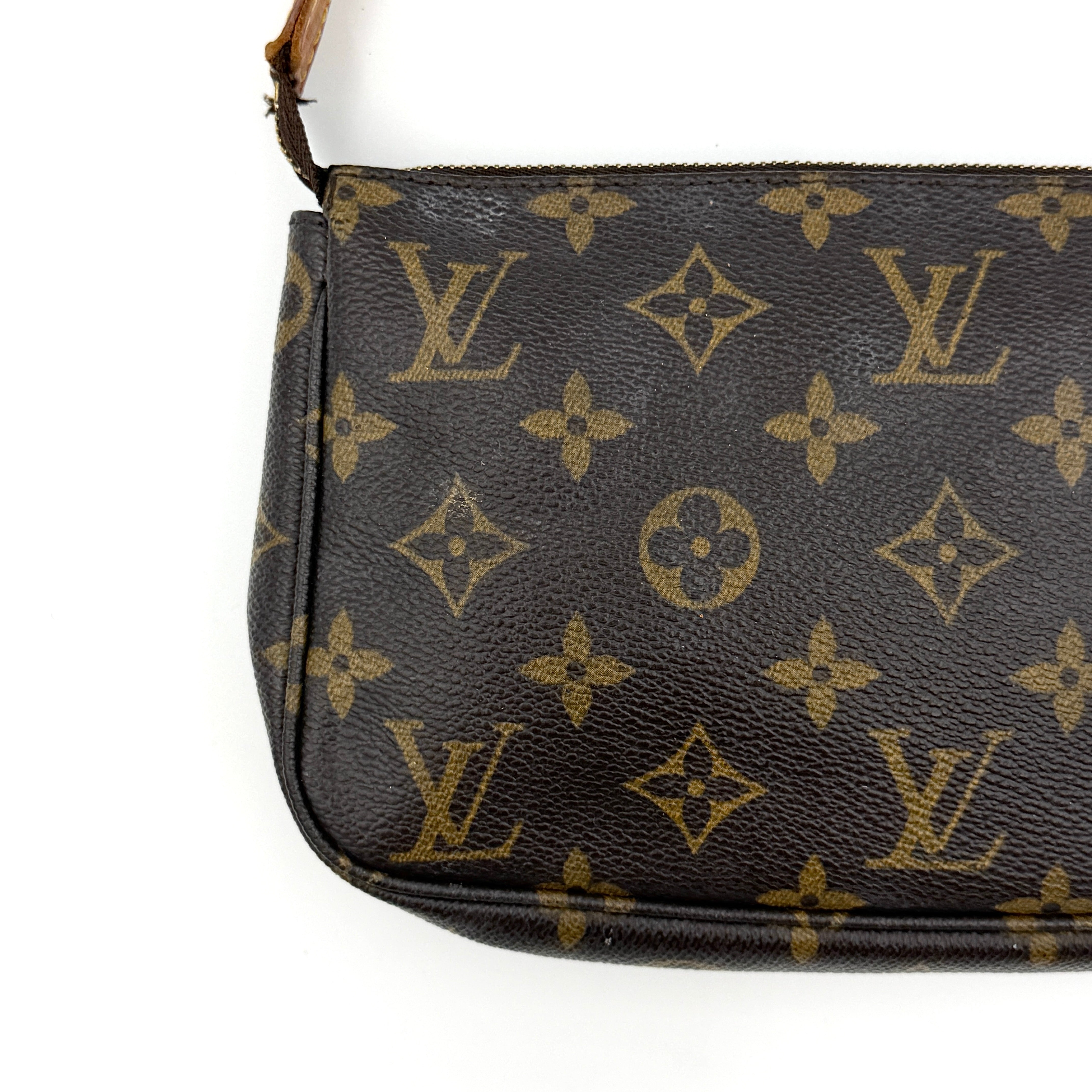Louis Vuitton Monogram Pochette Bag Brown