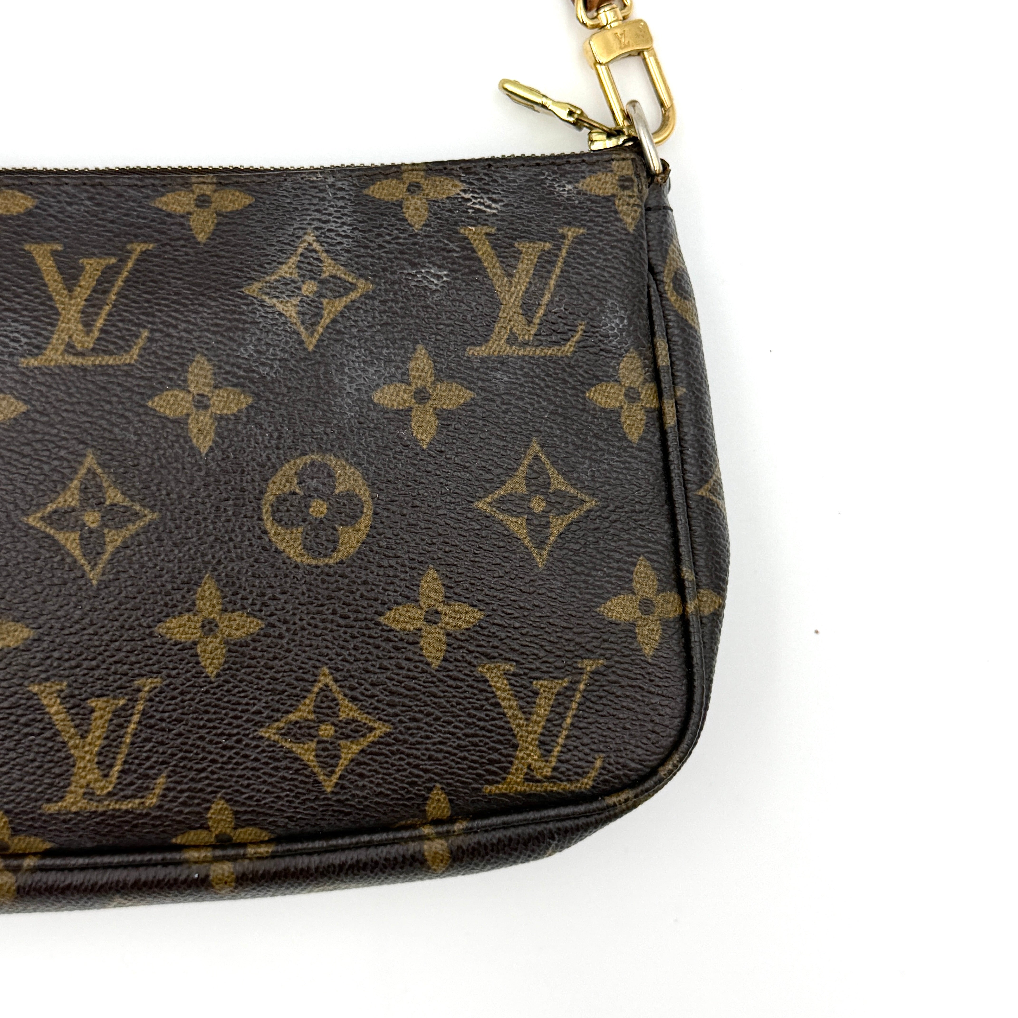 Louis Vuitton Monogram Pochette Bag Brown