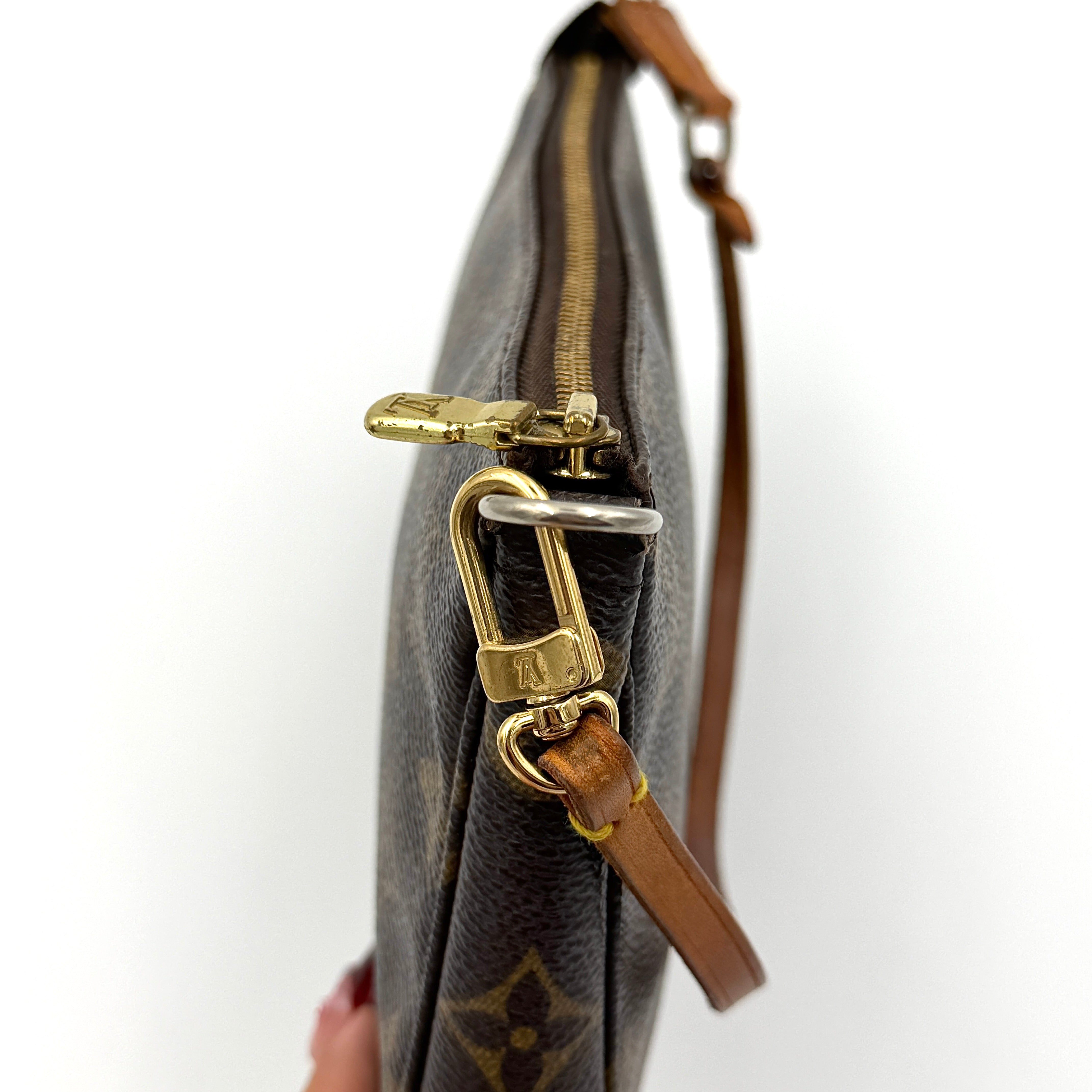 Louis Vuitton Monogram Pochette Bag Brown