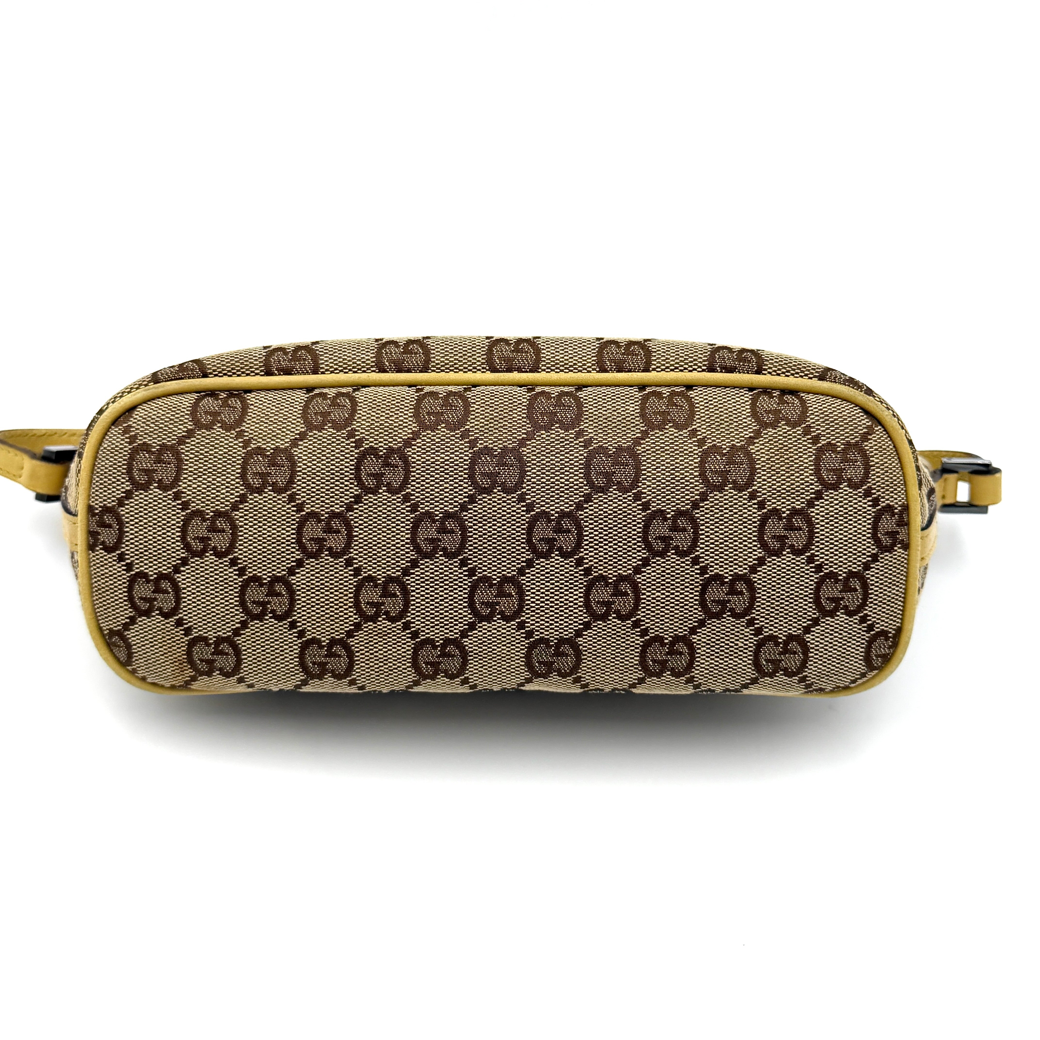 Gucci GG Monogram Pochette Boat Shoulder Bag Beige/Yellow