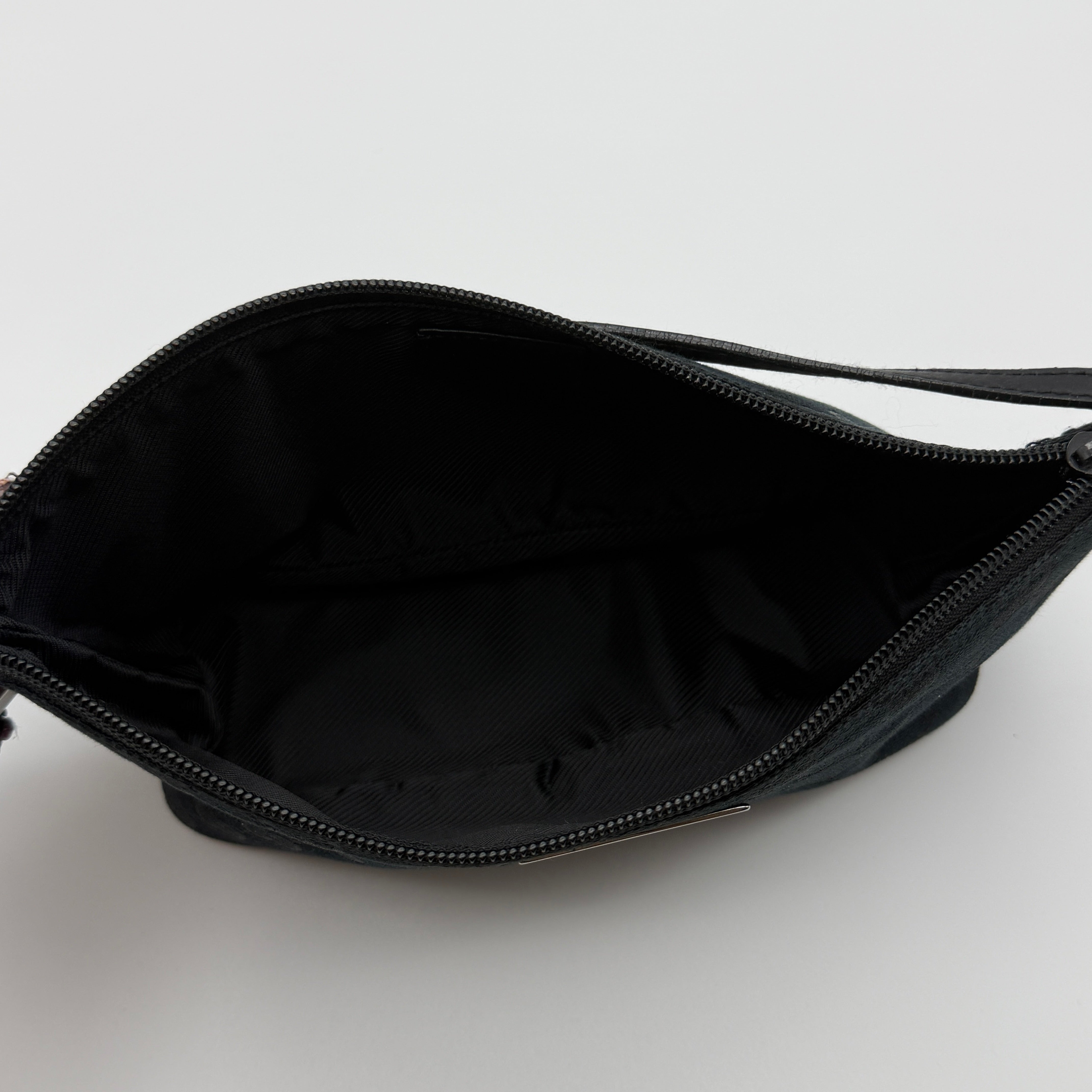 Gucci GG Monogram Pochette Boat Shoulder Bag Black