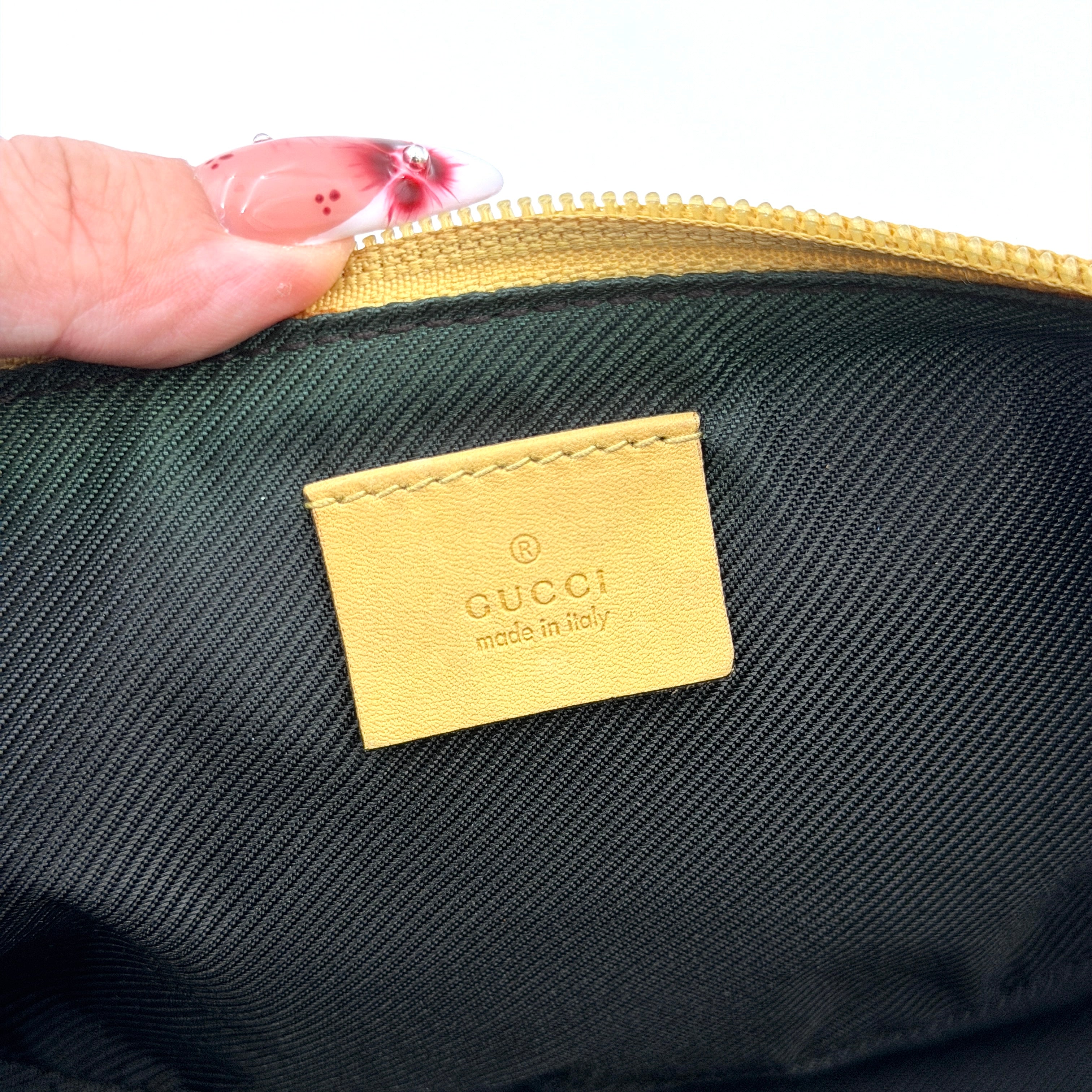 Gucci GG Monogram Pochette Boat Shoulder Bag Beige/Yellow