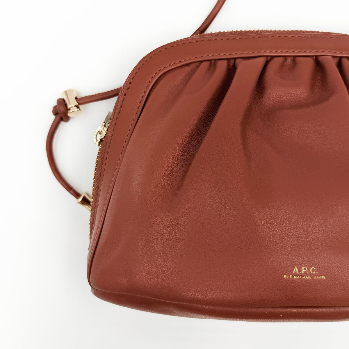 A.P.C. Mini Ninon Shoulder Bag Brown