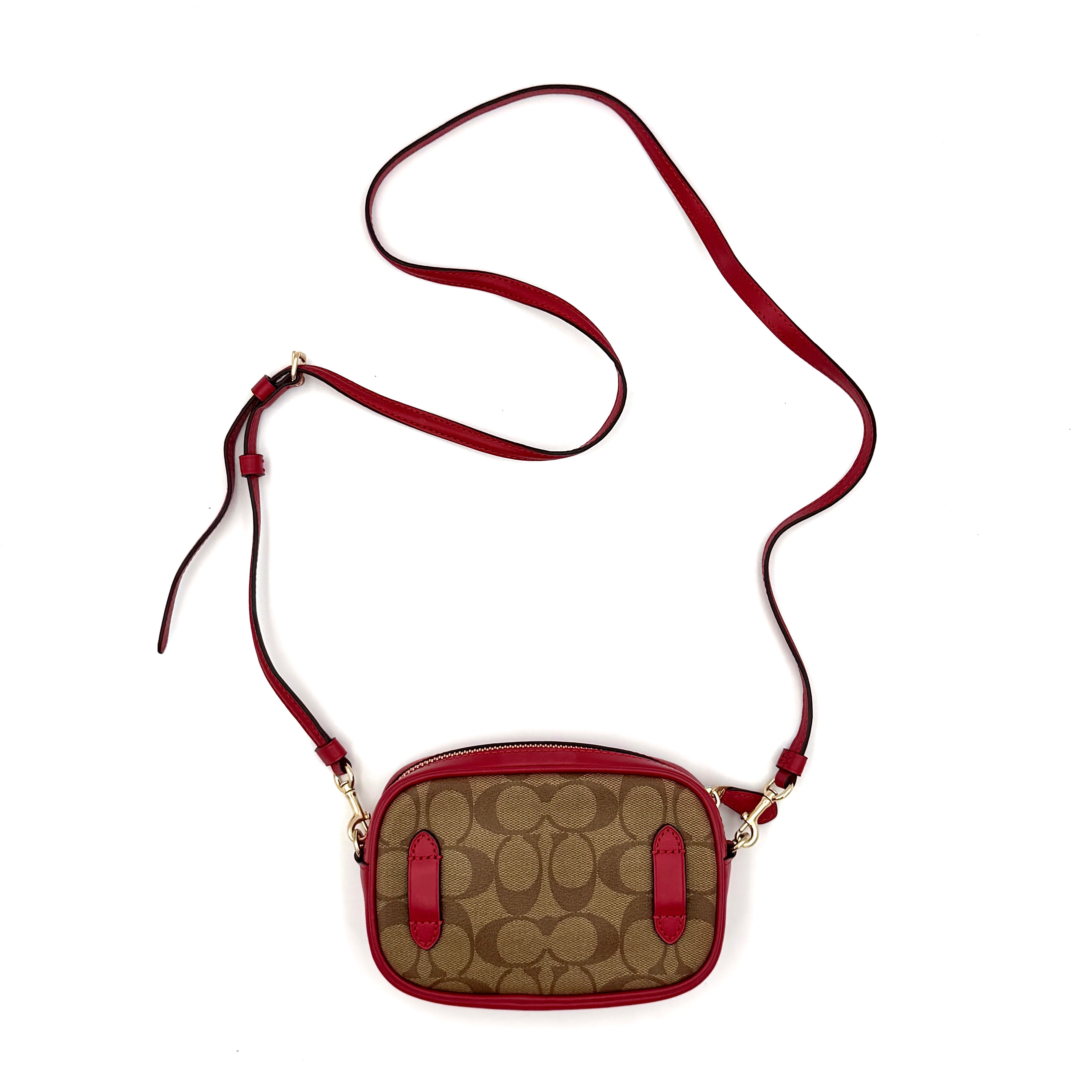 Coach Mini Jamie Crossbody Bag Beige/Red