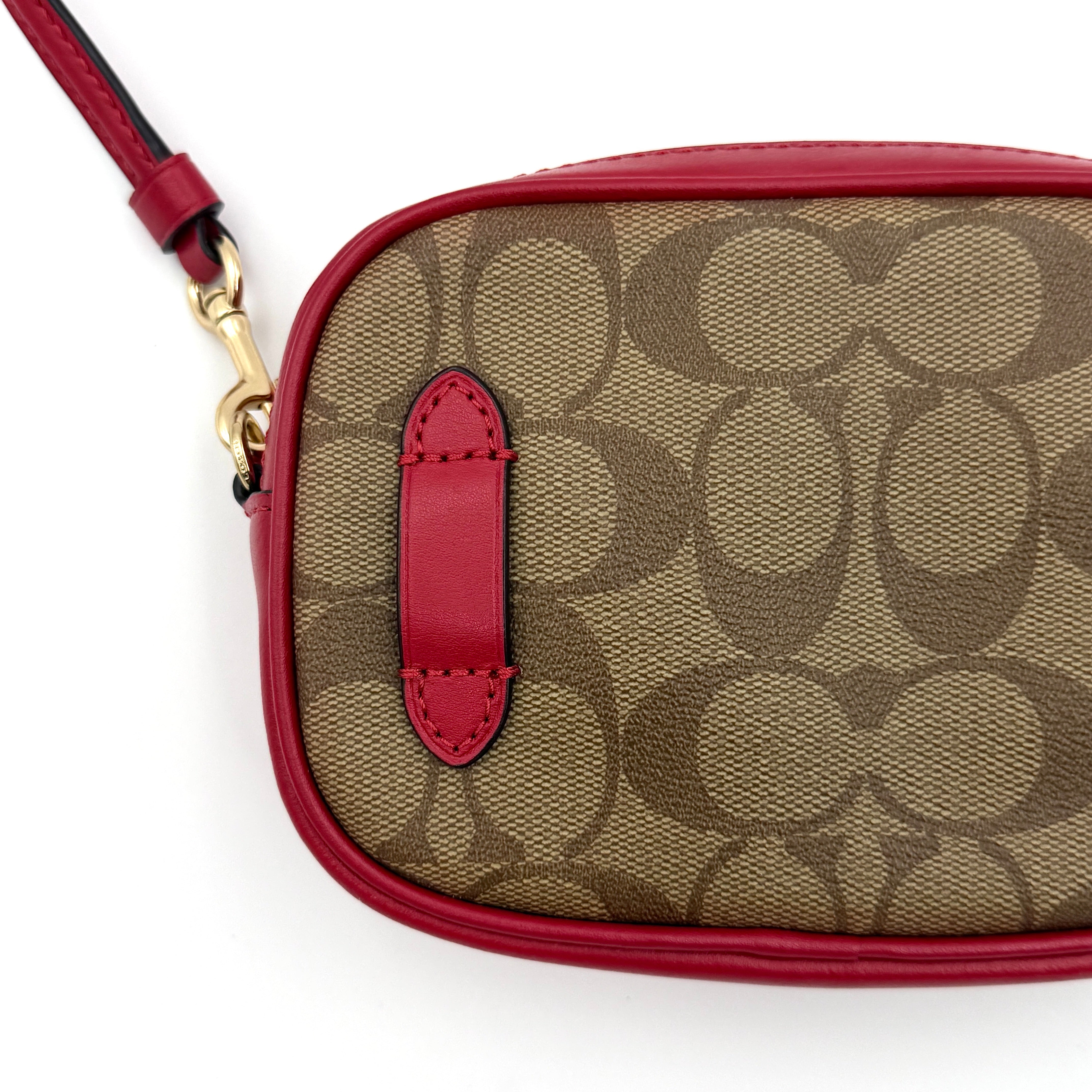 Coach Mini Jamie Crossbody Bag Beige/Red