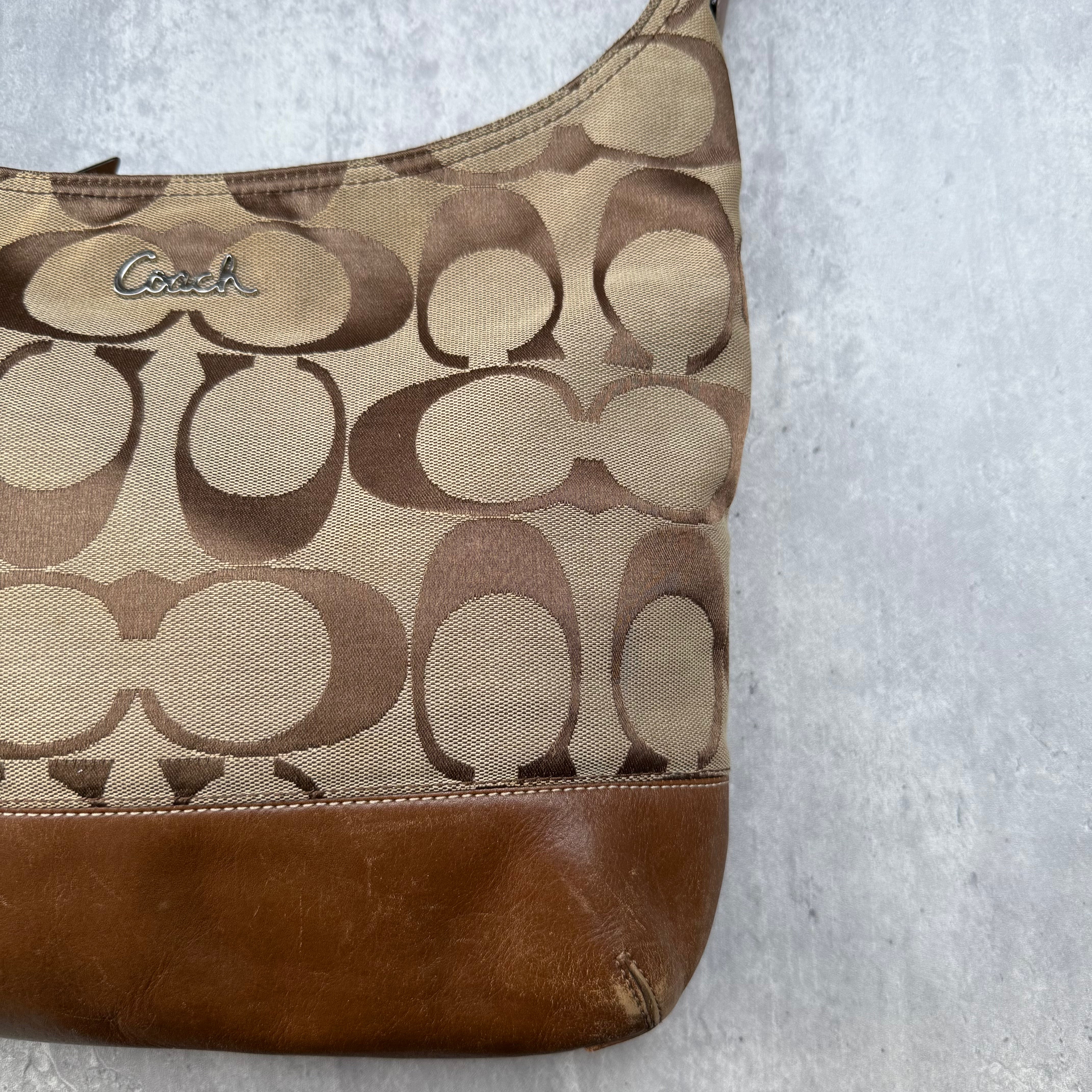 Coach 2Way Duffle Bleecker Hobo ShoulderBag Beige/Brown