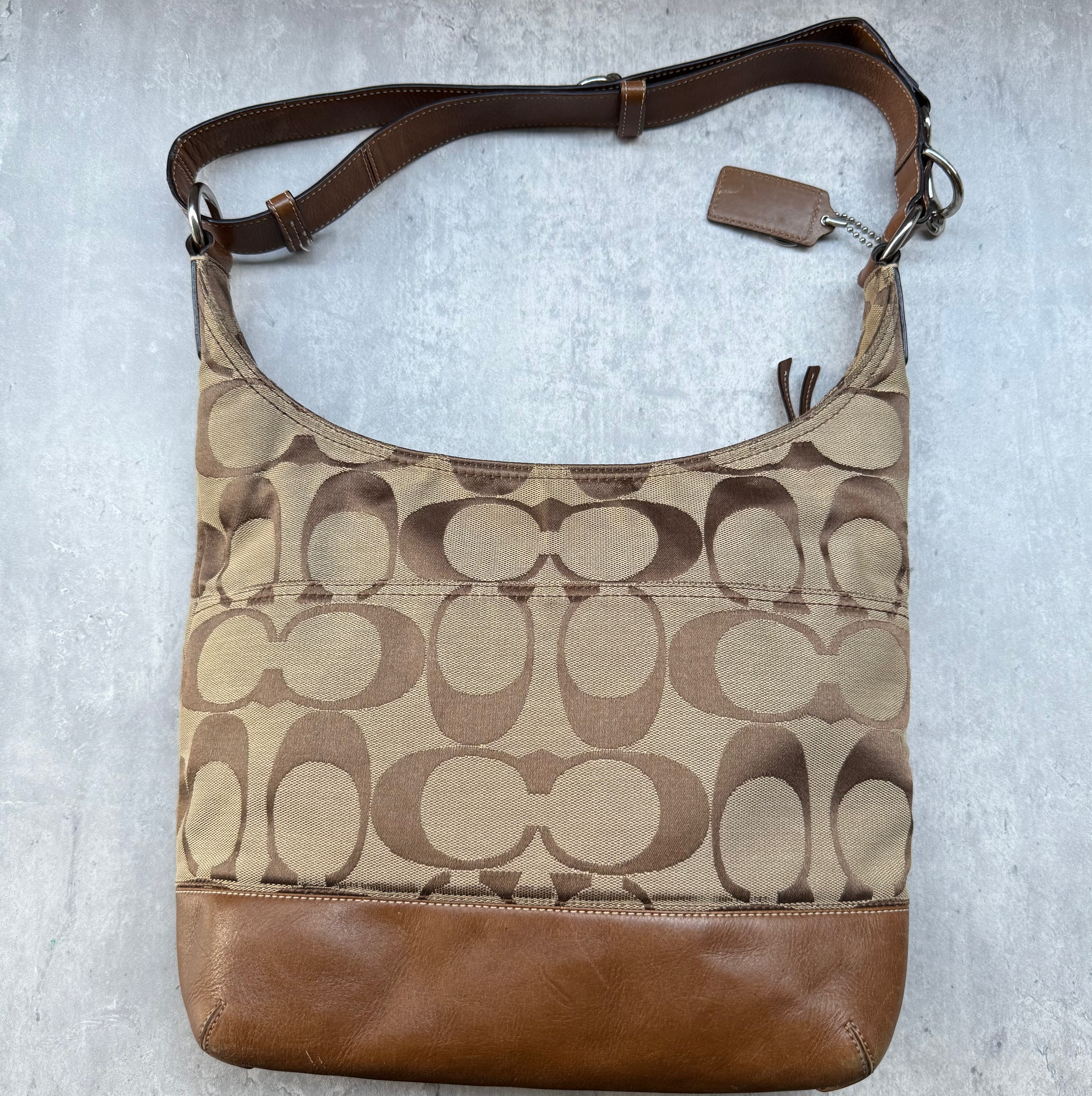 Coach 2Way Duffle Bleecker Hobo ShoulderBag Beige/Brown
