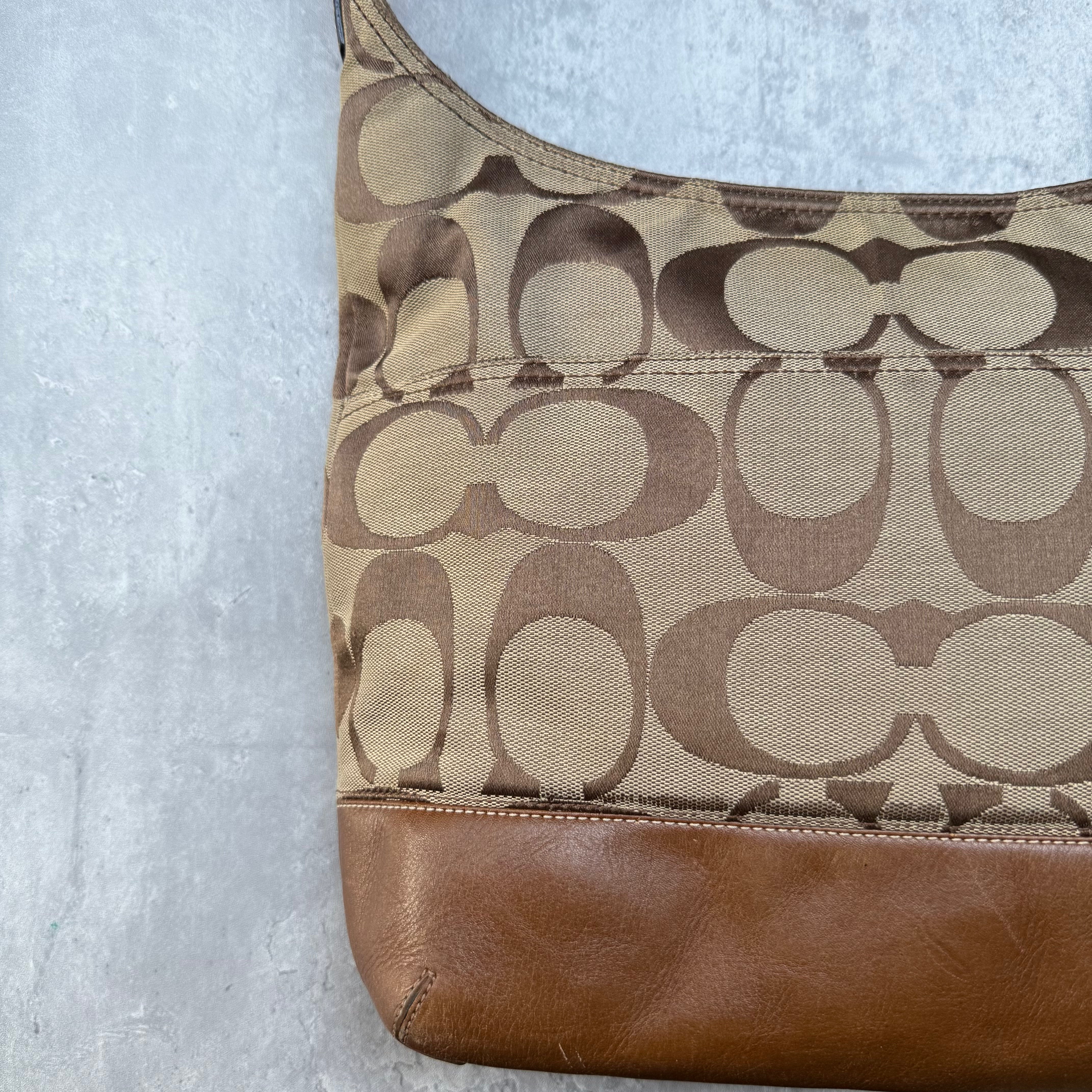 Coach 2Way Duffle Bleecker Hobo ShoulderBag Beige/Brown