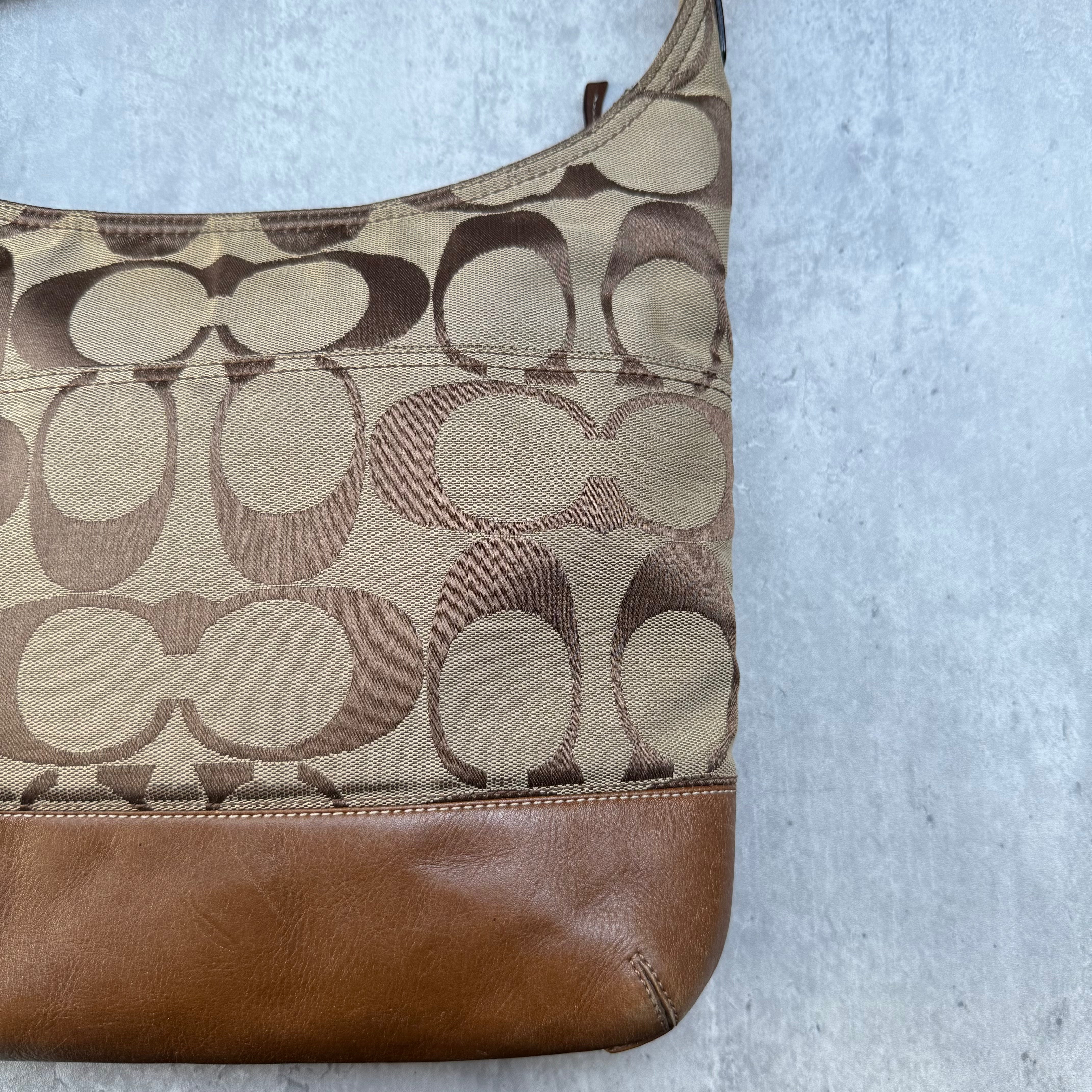 Coach 2Way Duffle Bleecker Hobo ShoulderBag Beige/Brown