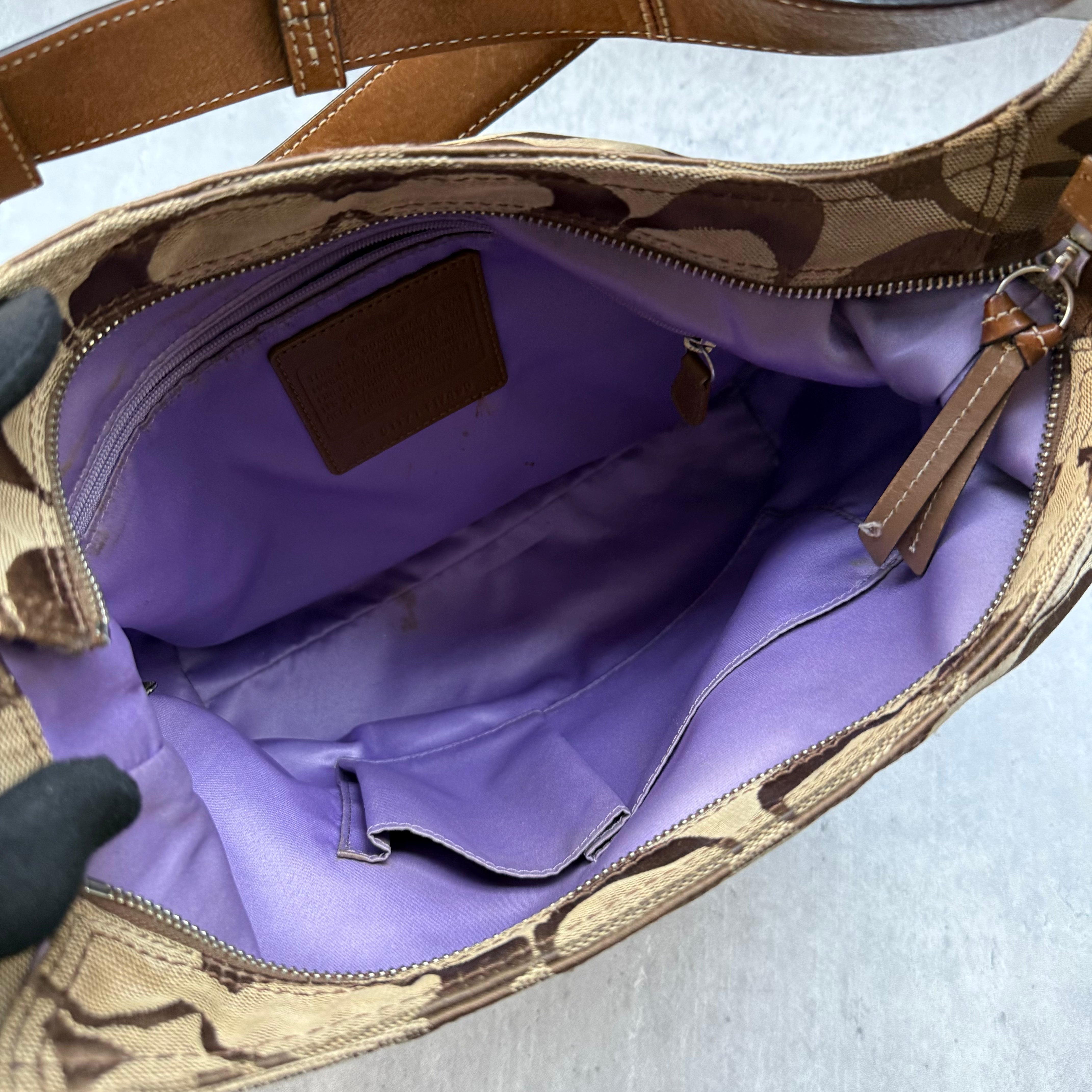 Coach 2Way Duffle Bleecker Hobo ShoulderBag Beige/Brown