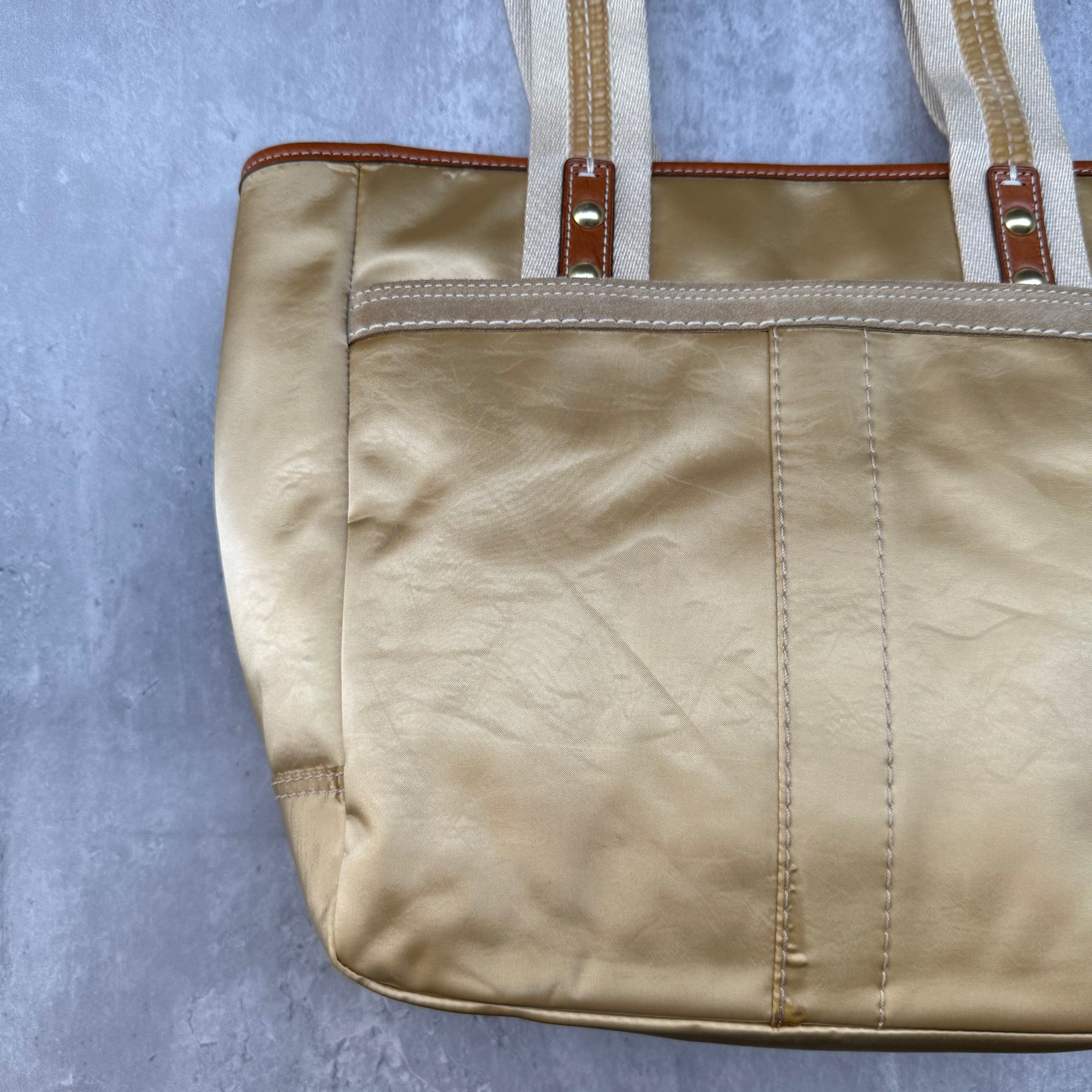 Coach Signature Hampton Tote Bag Gold