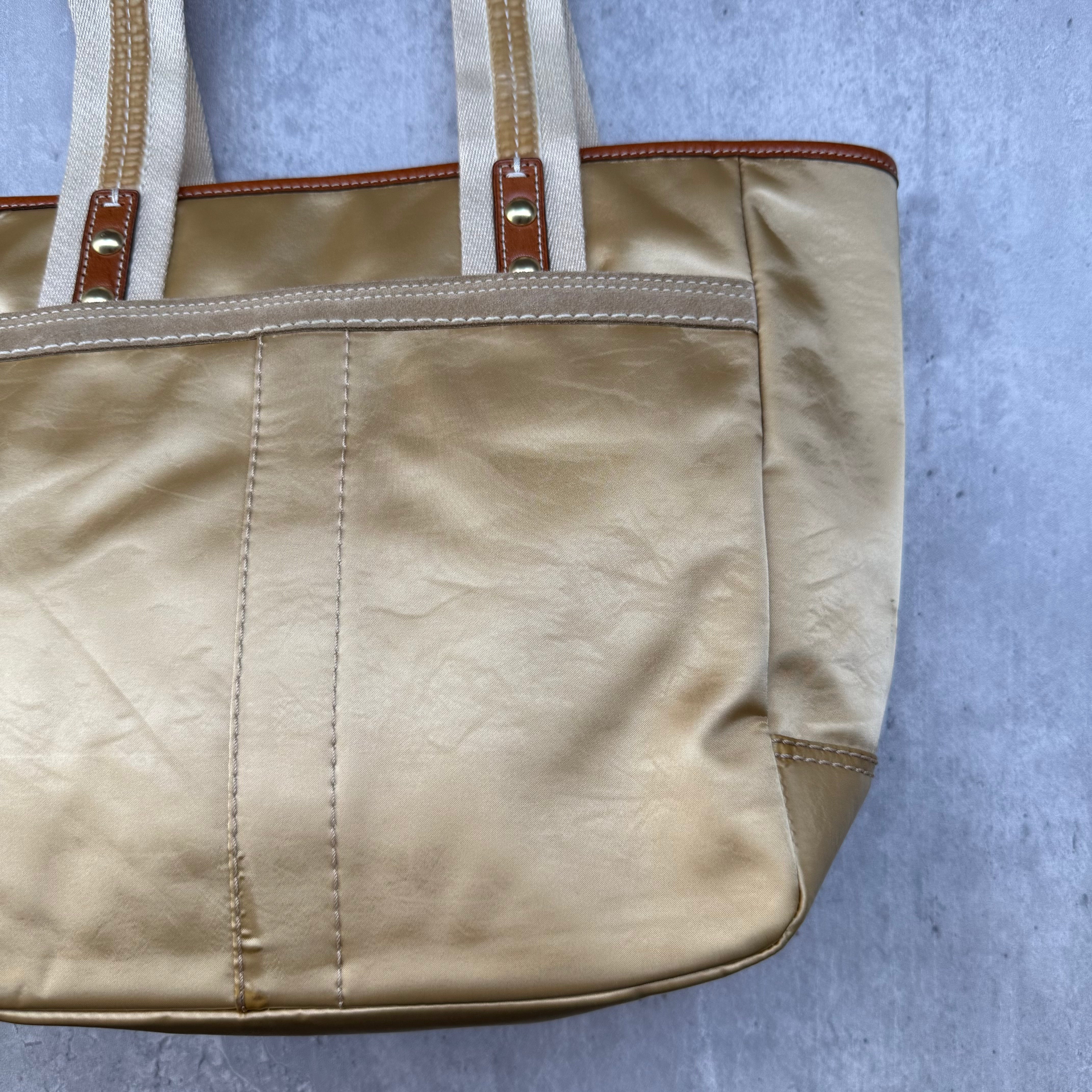 Coach Signature Hampton Tote Bag Gold