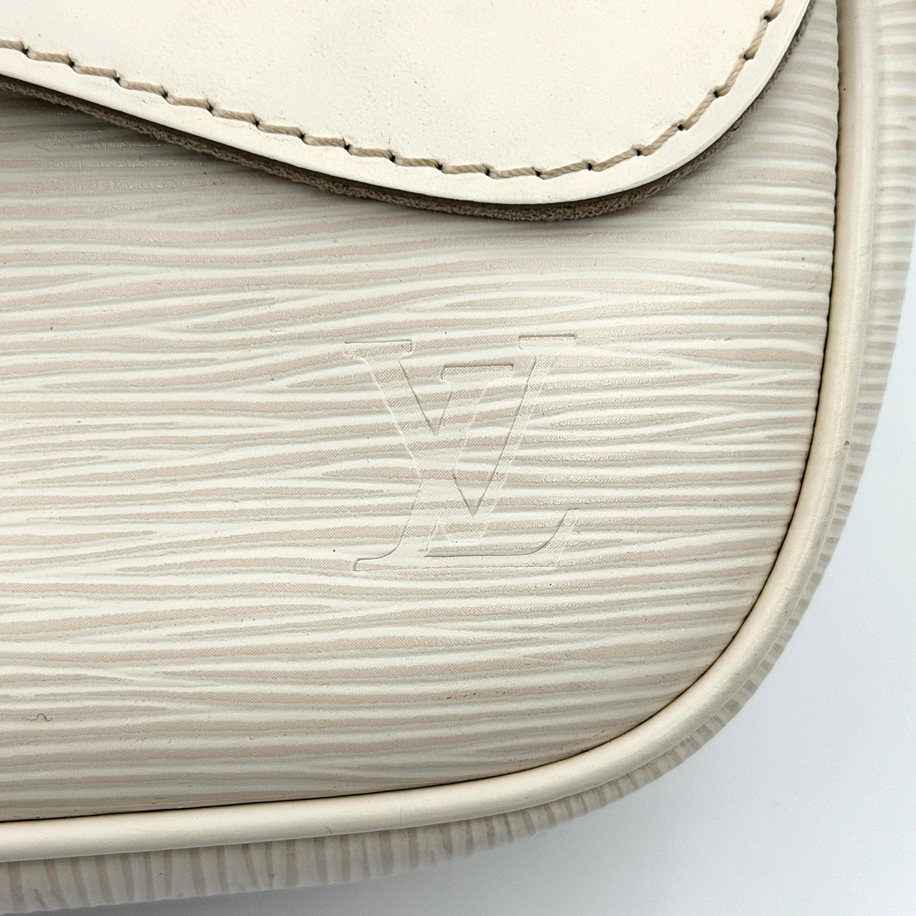 Louis Vuitton Montaigne Epi Pochette Bag Ivory