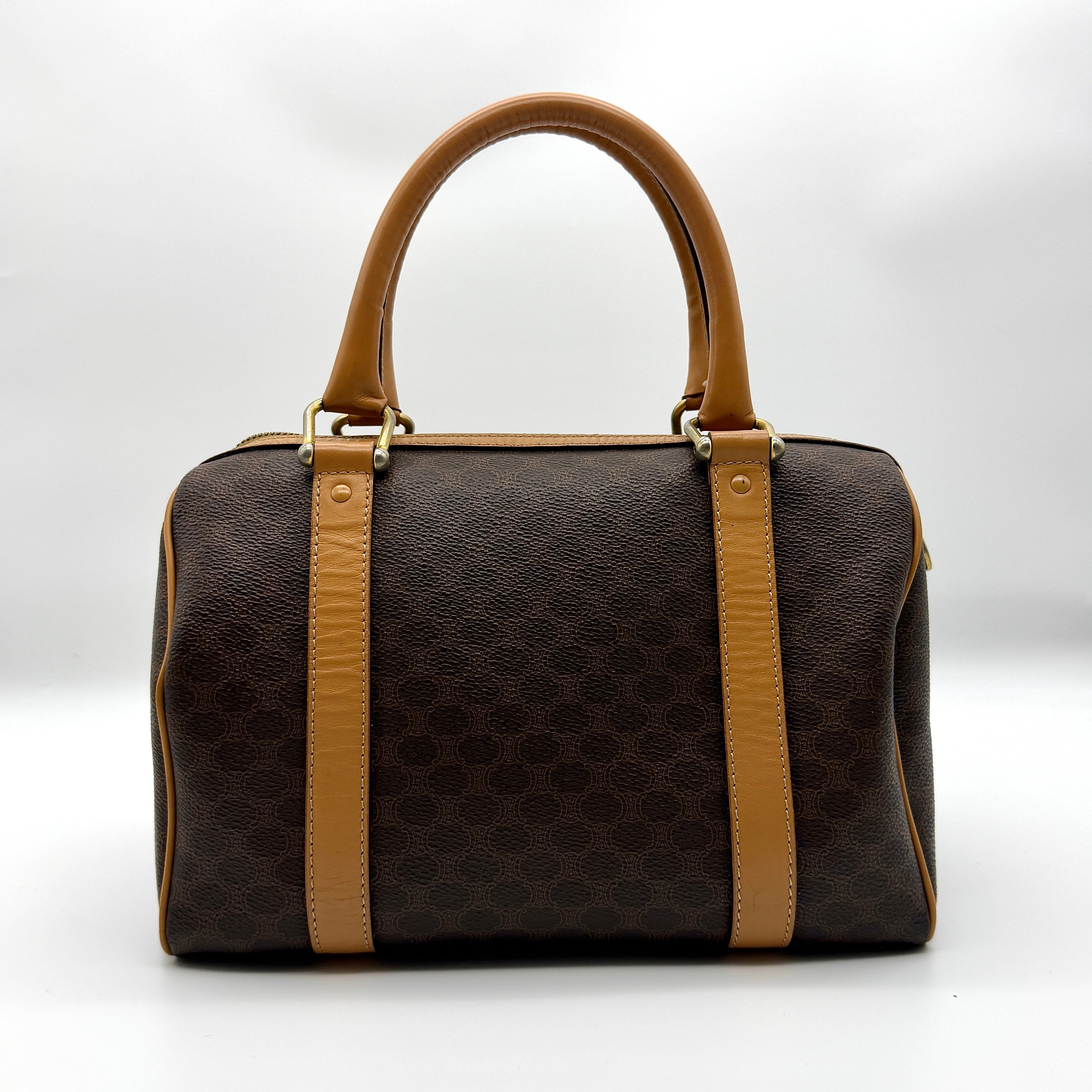 Celine Macadam Boston Bag Brown/Beige