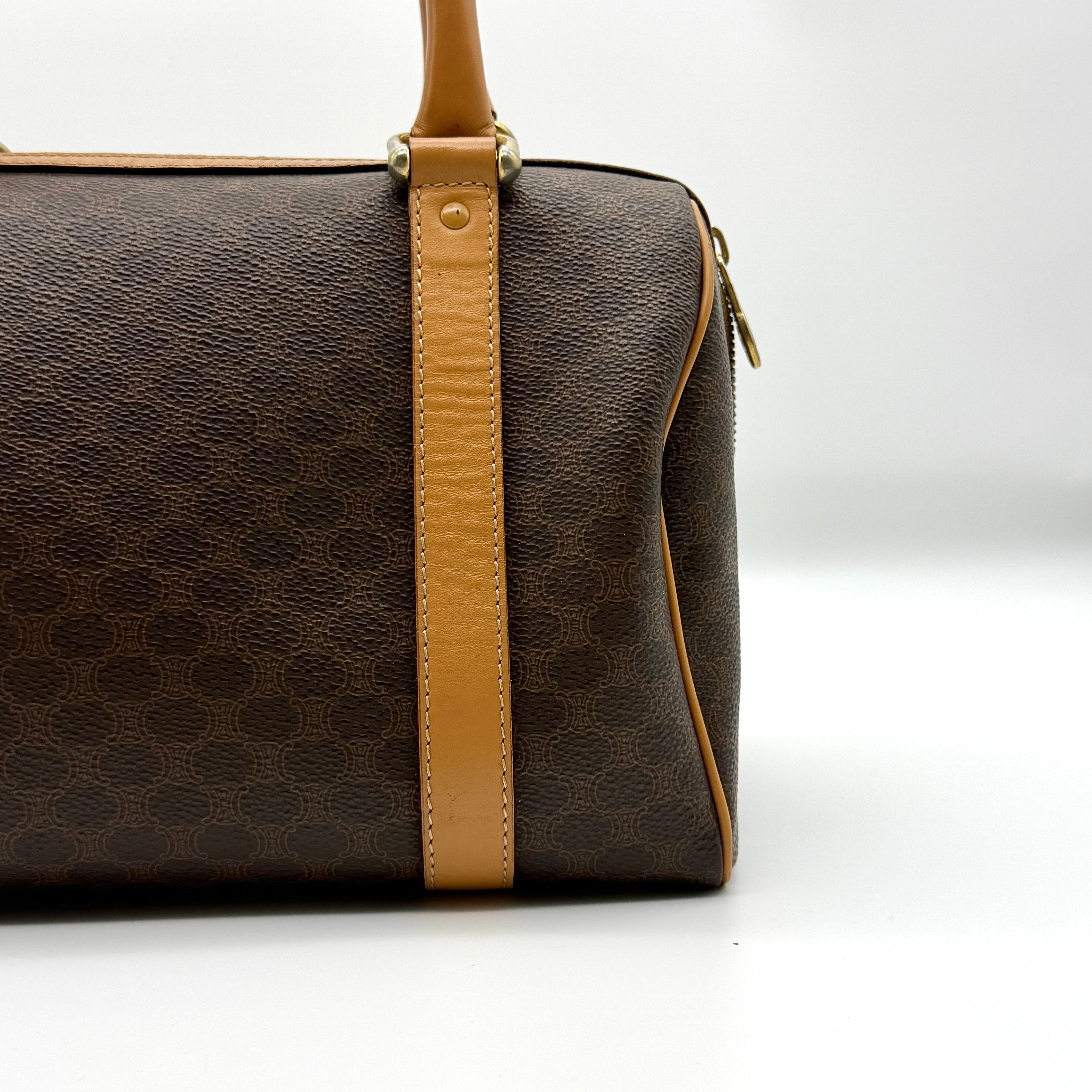 Celine Macadam Boston Bag Brown/Beige