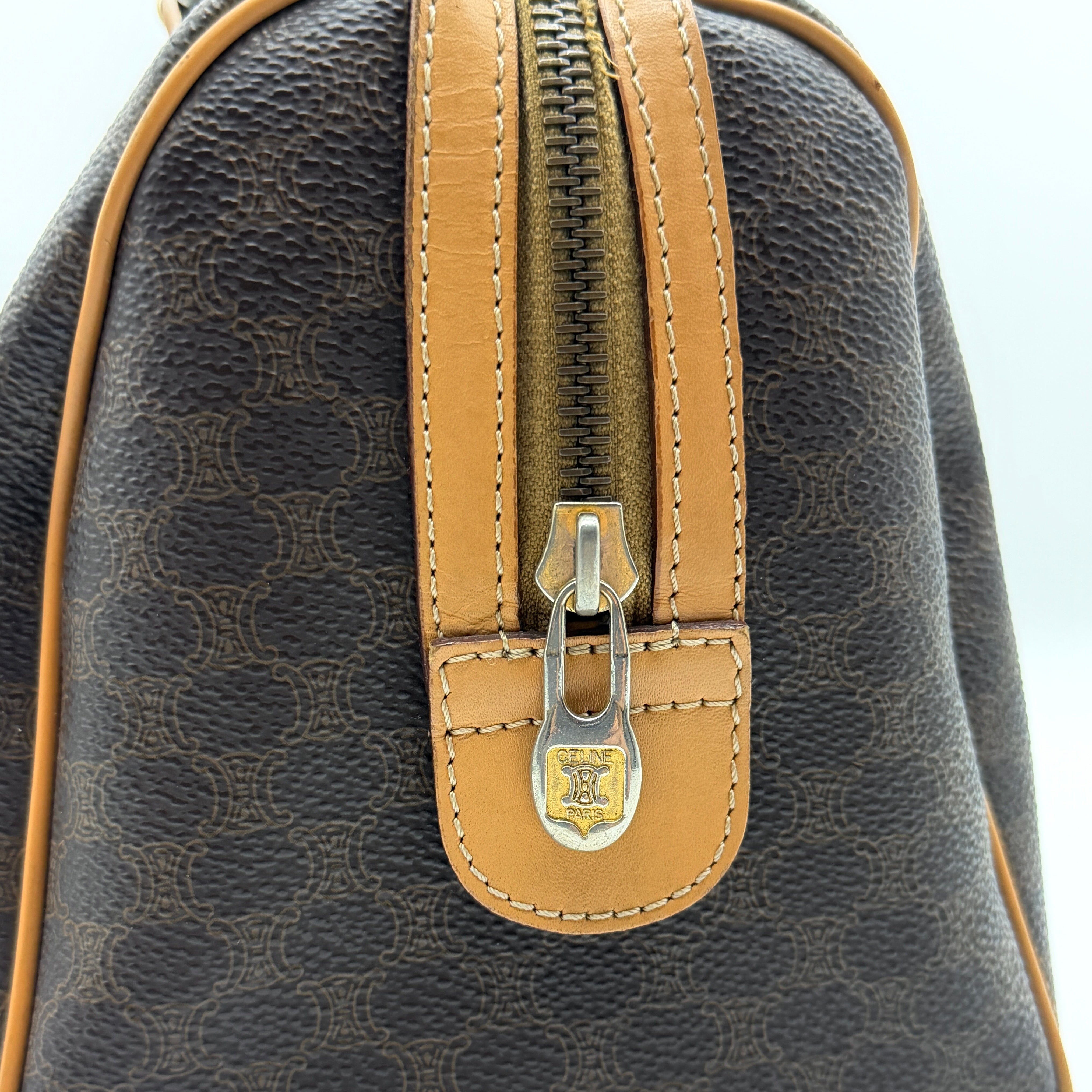 Celine Macadam Boston Bag Brown/Beige