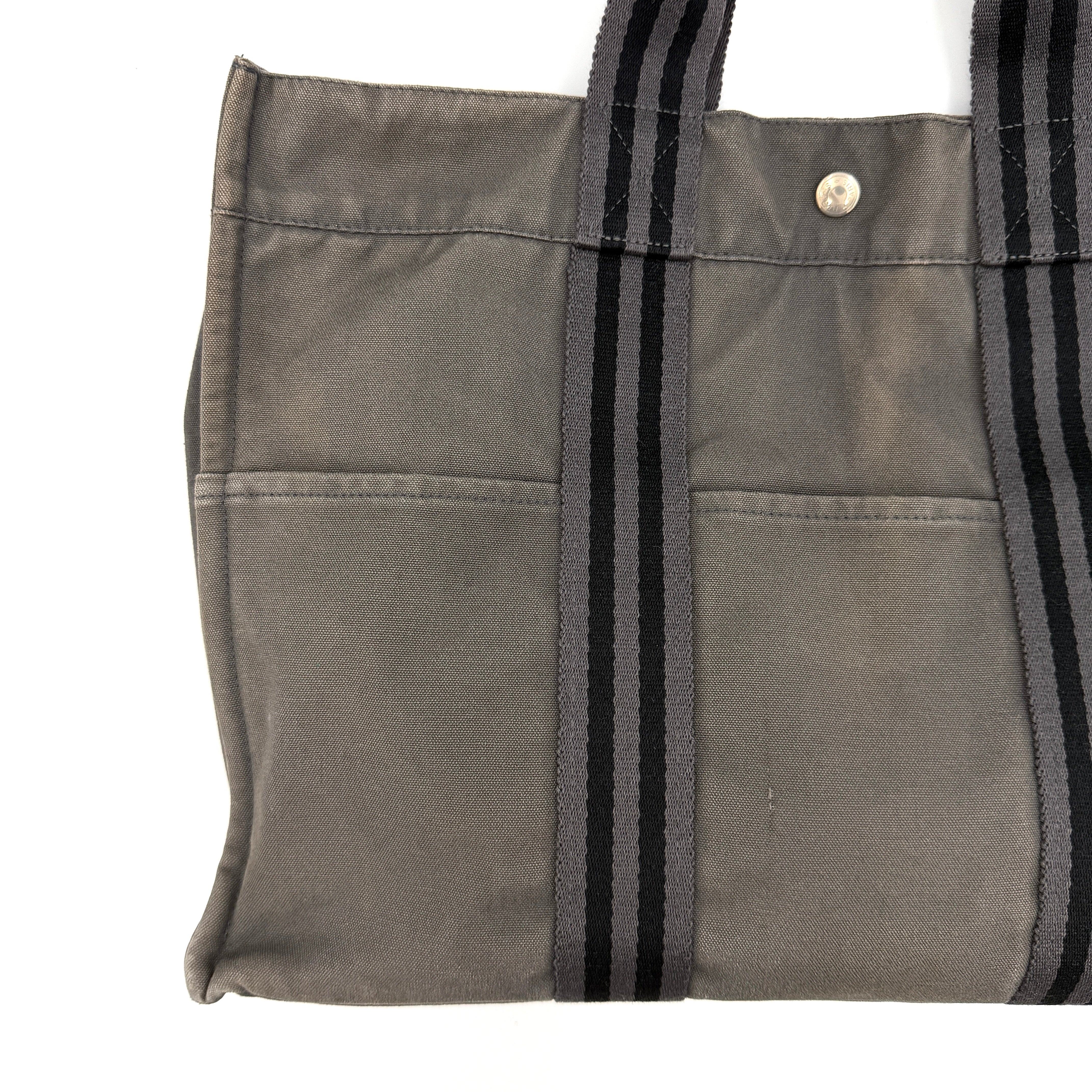 Hermès Fourre Tout MM Tote Bag Black/Grey